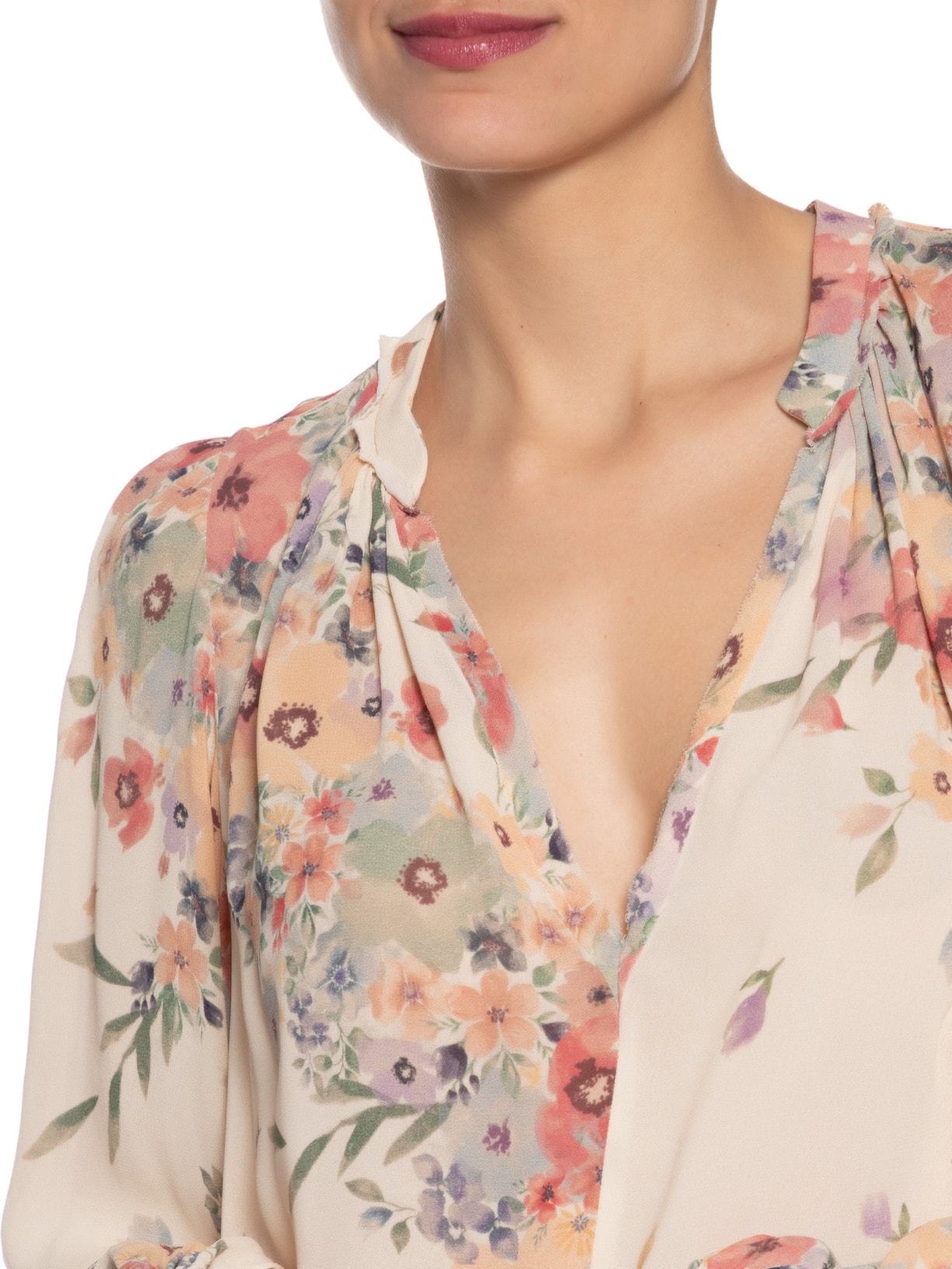 Blusa Feminina Estampa Allure Bege Maria Filó