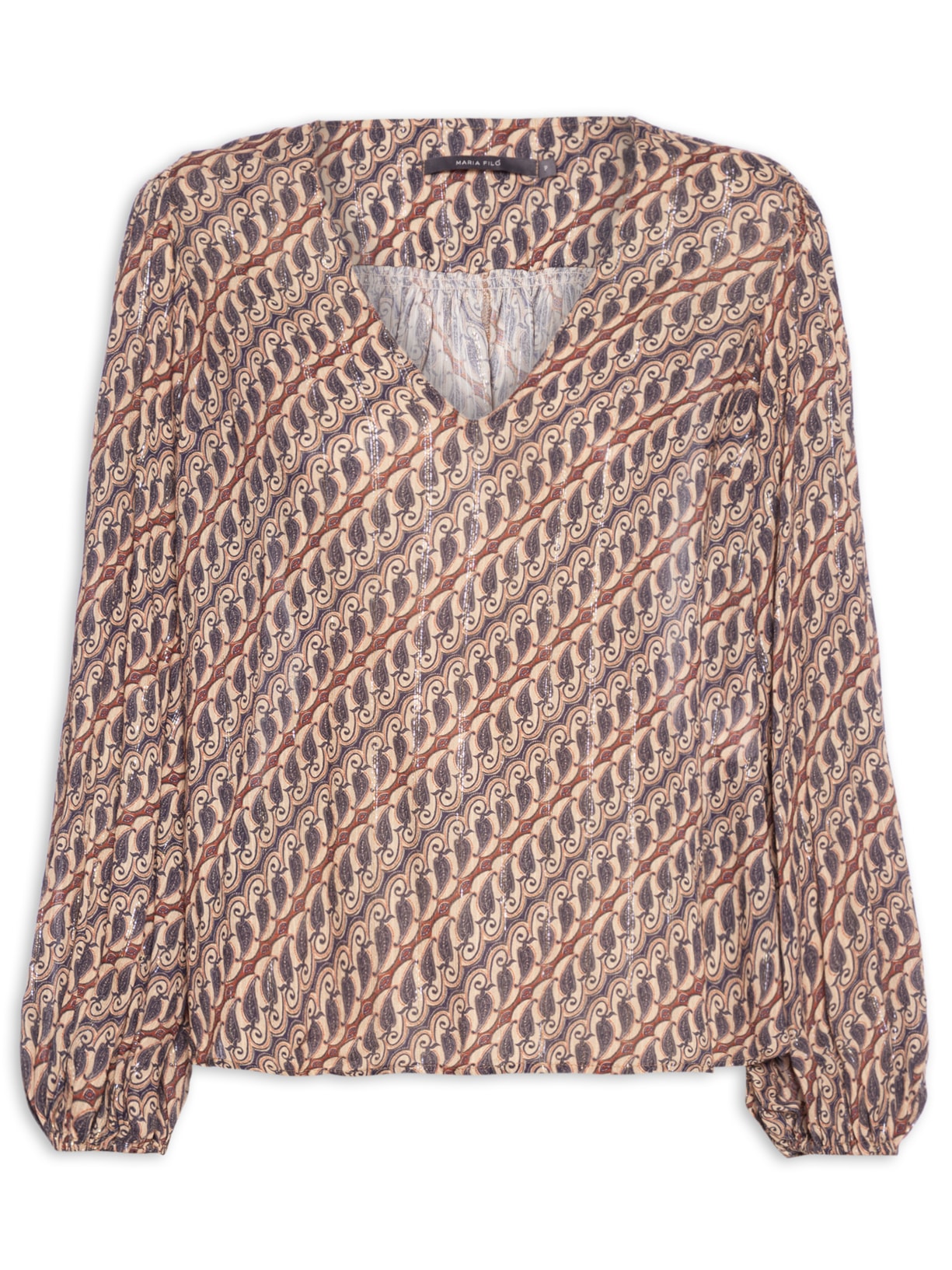 Blusa Feminina Estampa Batik Niquel - Marrom