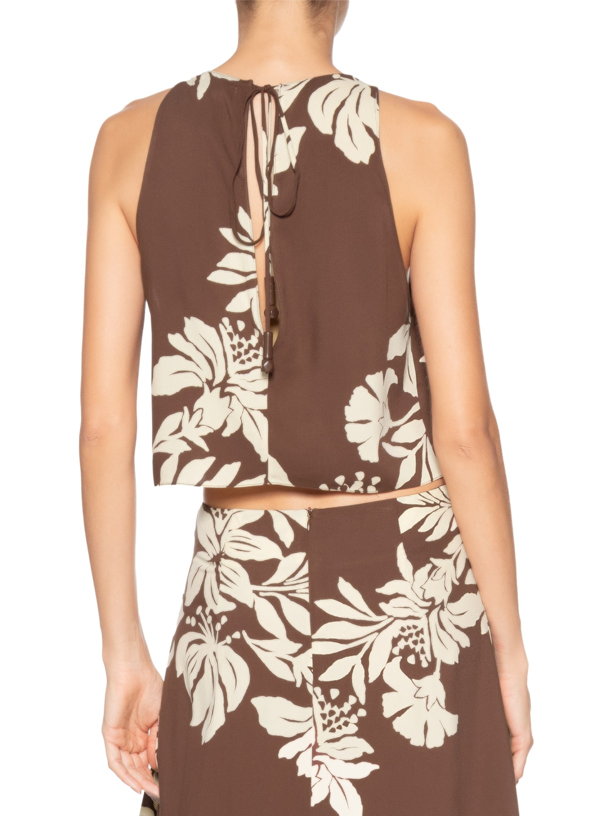 Blusa Feminina Estampa Bela Flor Marrom Dress To