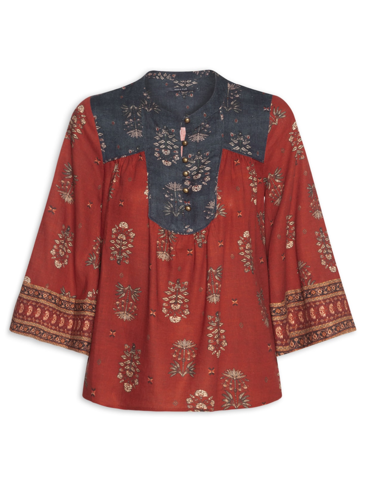 Blusa Feminina Estampa Botteh - Vermelho