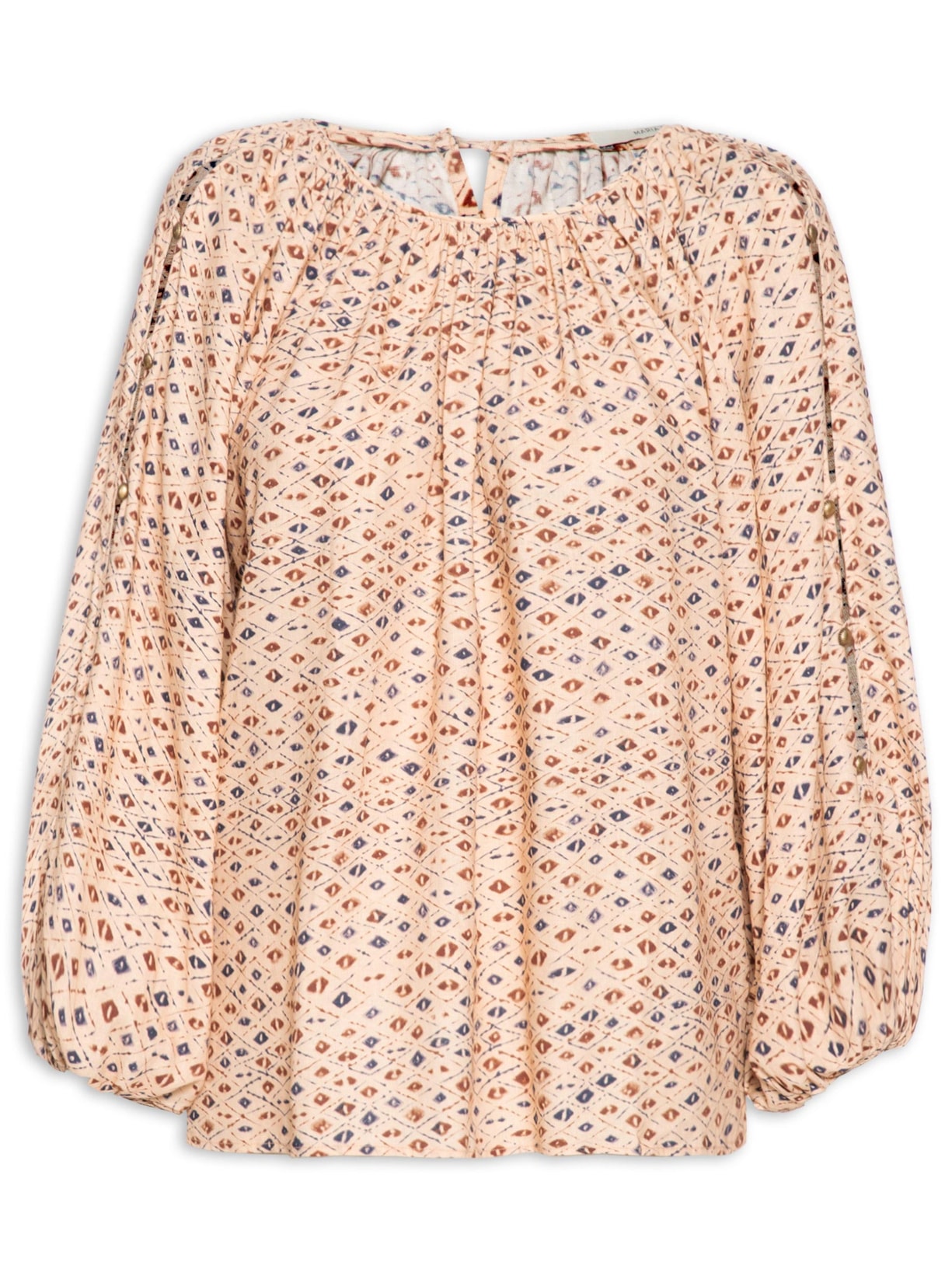 Blusa Feminina Estampa Ink Bege Maria Filó