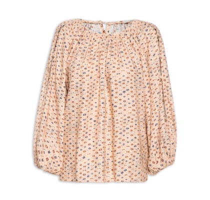Blusa Feminina Estampa Ink - Bege