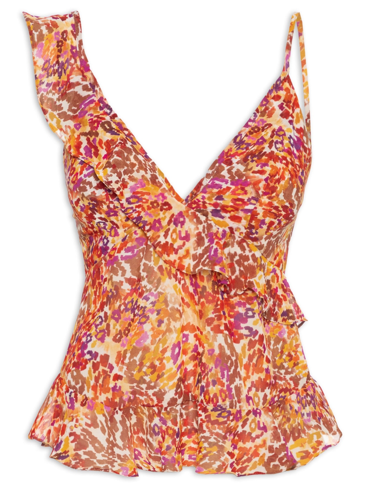 Blusa Feminina Estampa Instinto Cerâmica Laranja Dress To