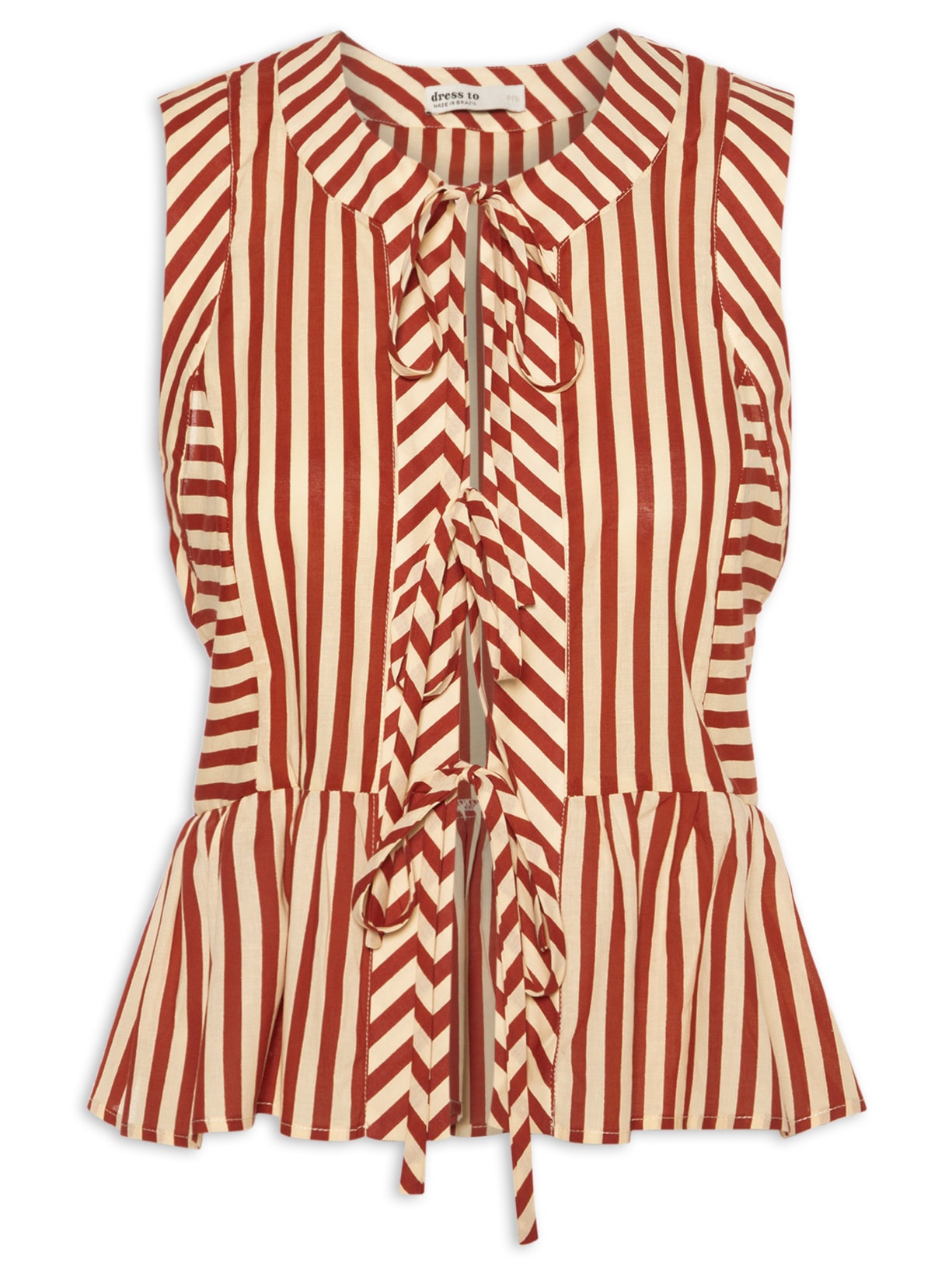 Blusa Feminina Estampa Listra – Vermelho