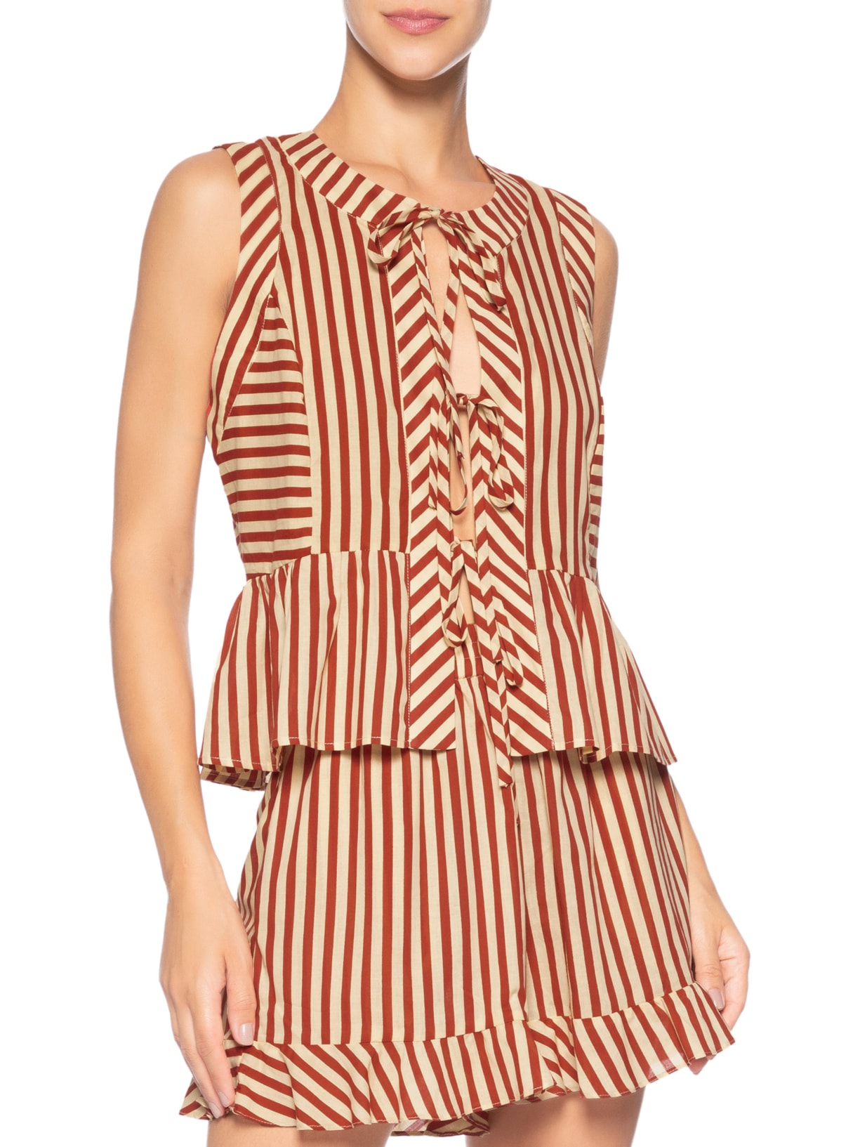 Blusa Feminina Estampa Listra – Vermelho Dress To
