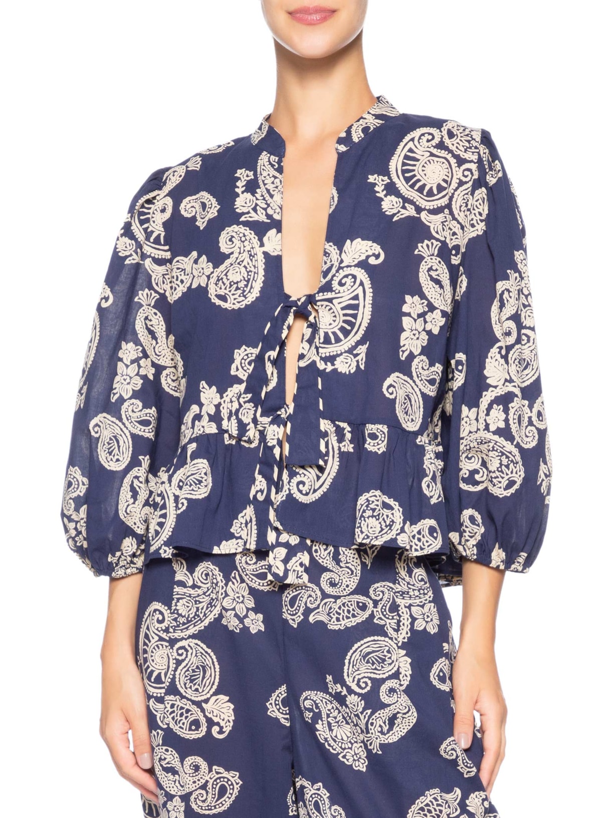 Blusa Feminina Estampa Marinha Mix – Azul Dress To