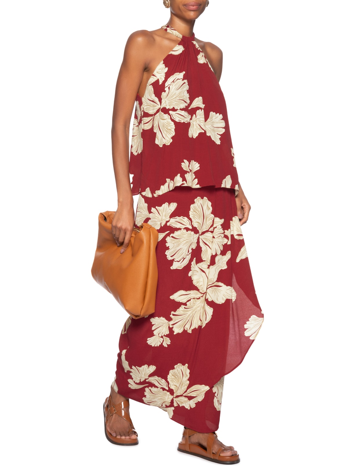 Blusa Feminina Estampa Pétala Vermelho Dress To