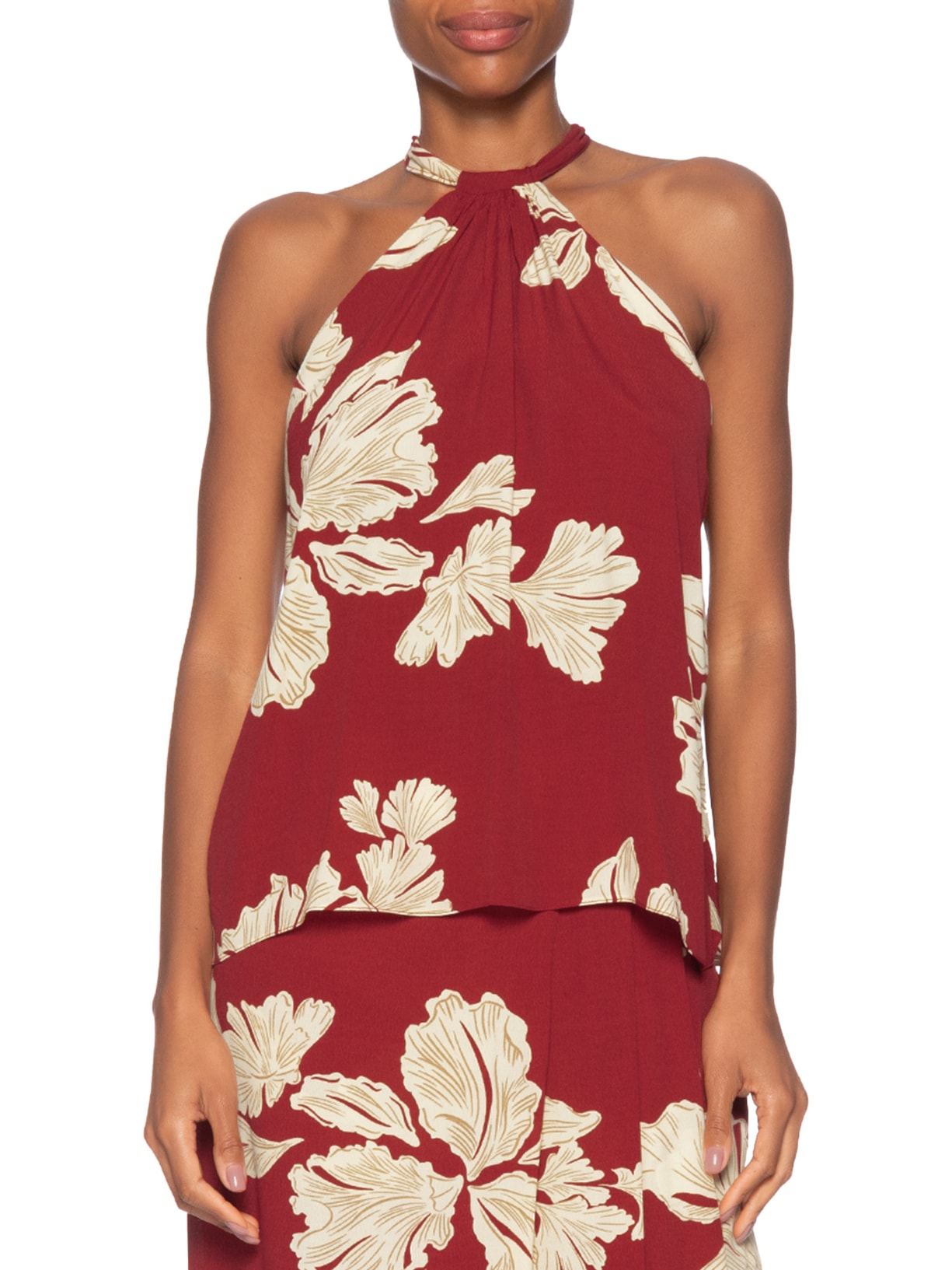 Blusa Feminina Estampa Pétala Vermelho Dress To