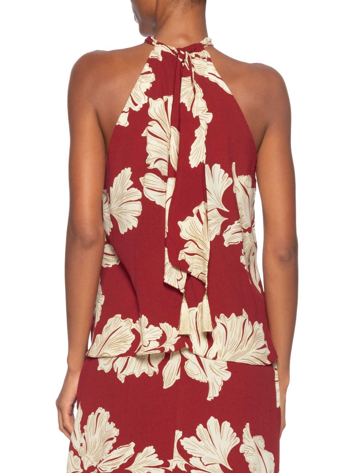 Blusa Feminina Estampa Pétala Vermelho Dress To