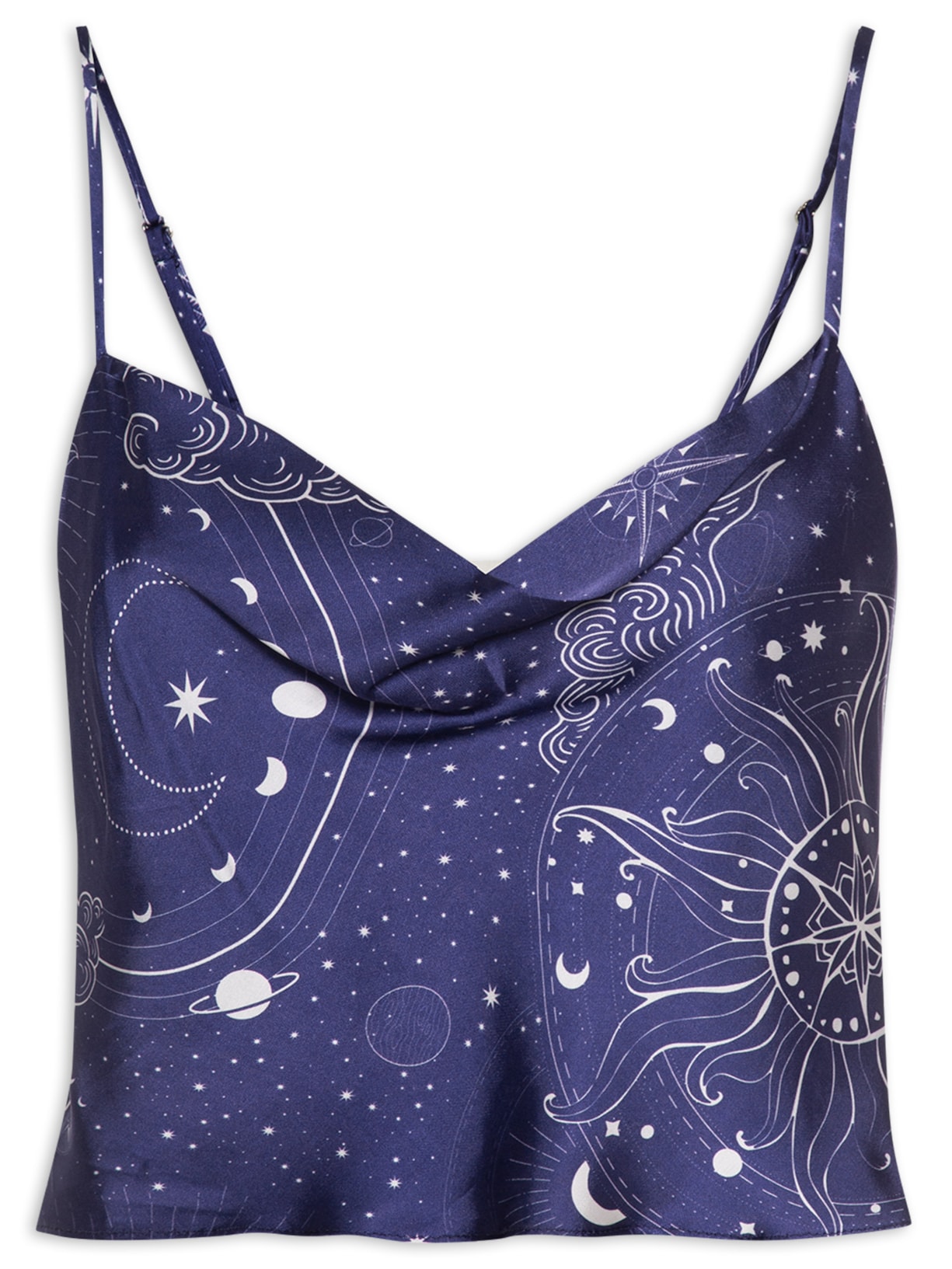 Blusa Feminina Estampa Rotas - Azul