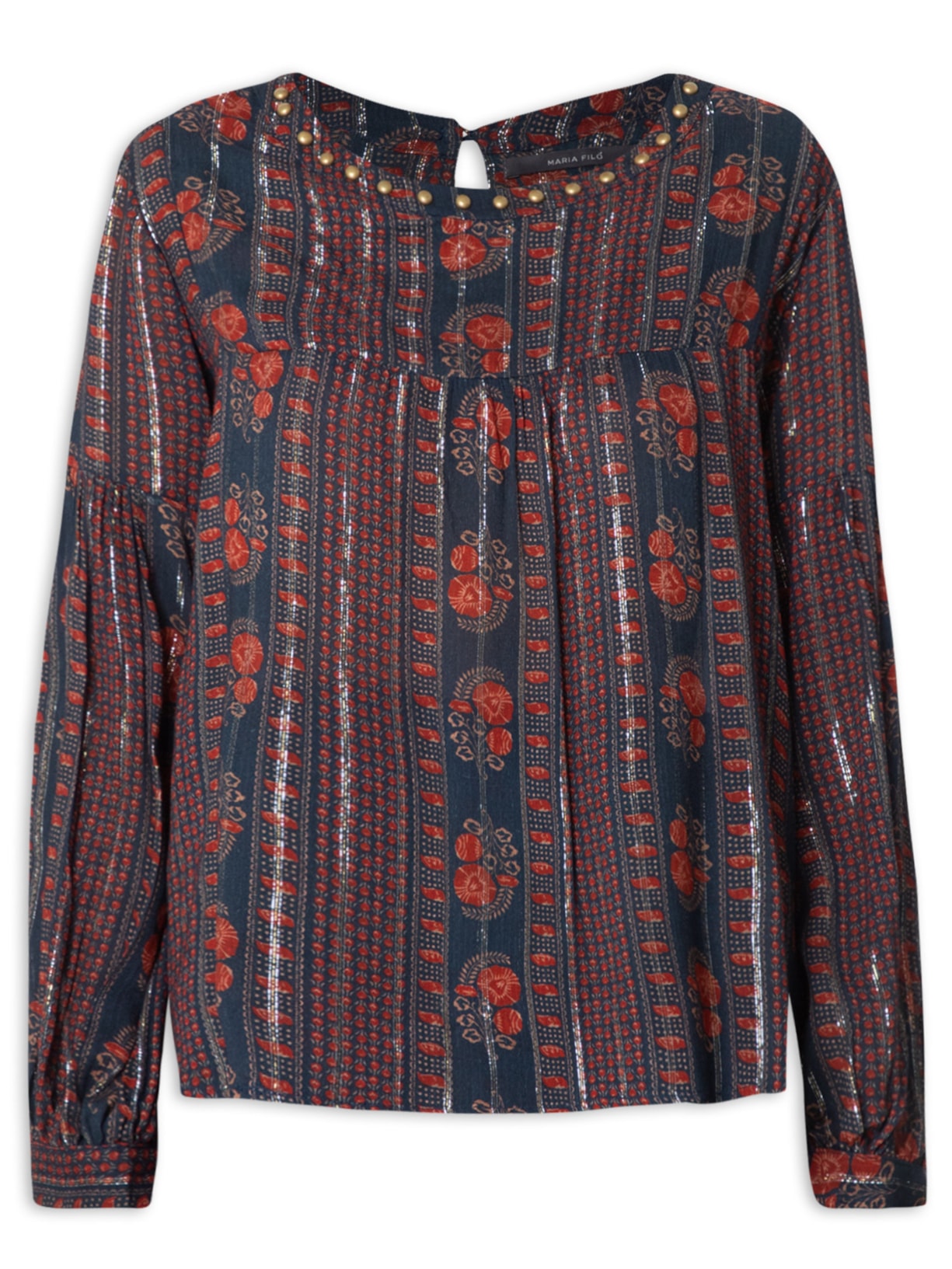 Blusa Feminina Estampa Sari - Azul