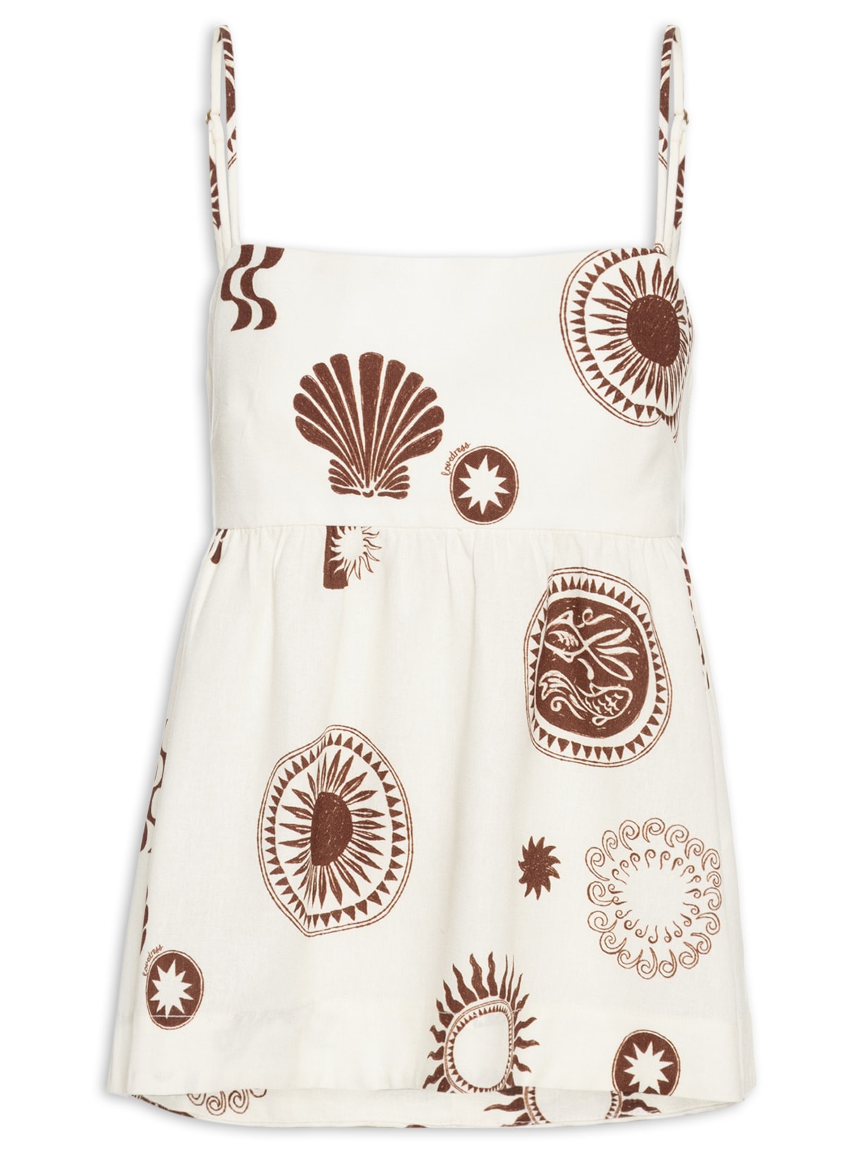 Blusa Feminina Estampa Sol Rio - Bege
