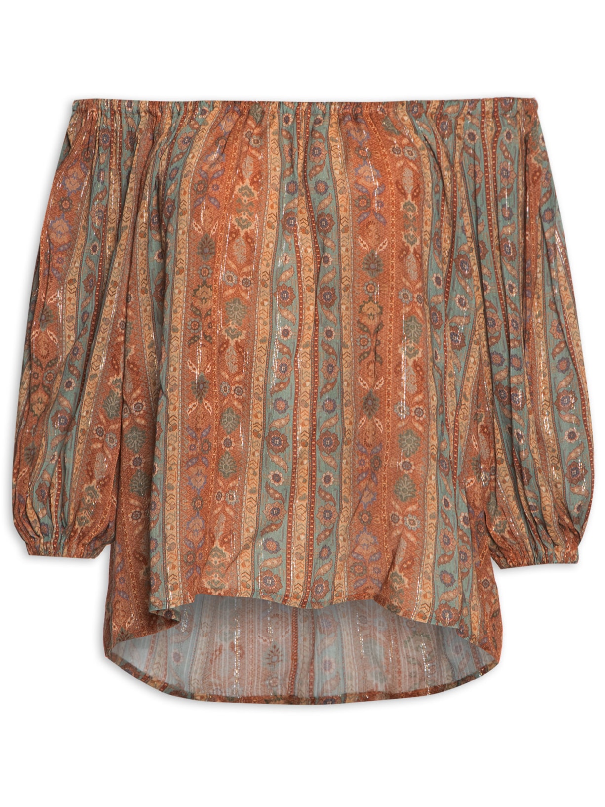 Blusa Feminina Estampa Tapestry - Marrom