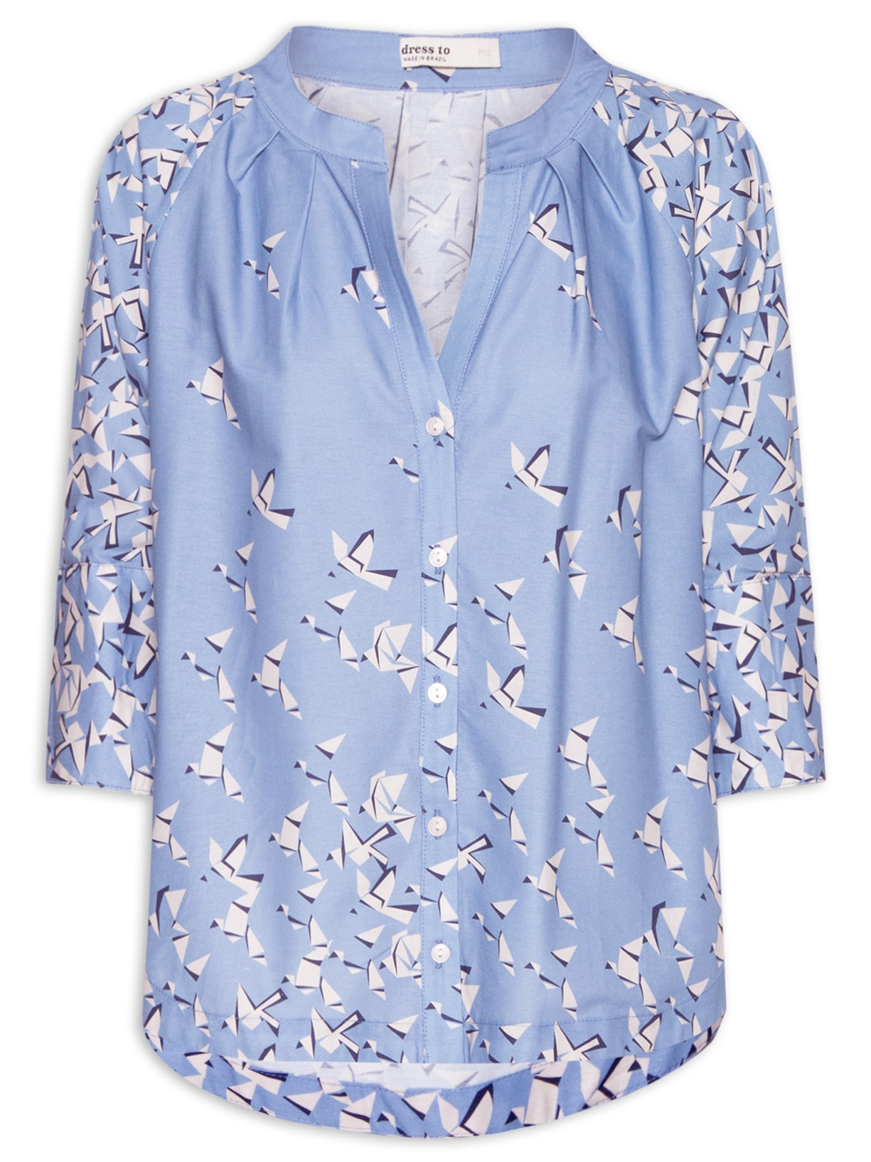 Blusa Feminina Estampa Vôo Livre - Azul