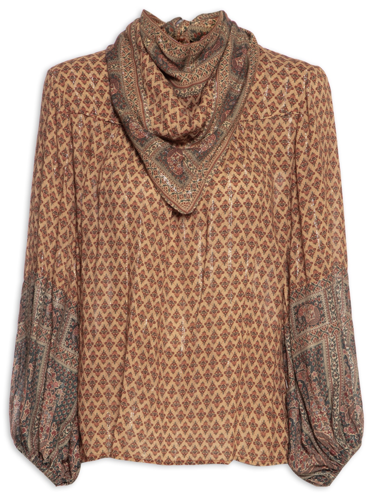 Blusa Feminina Estampa Yve - Marrom