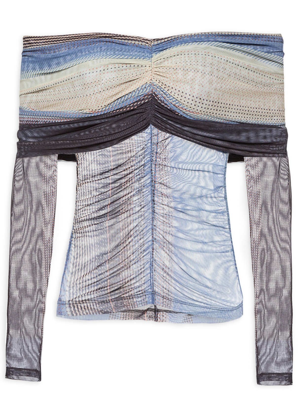 Blusa Feminina Estampada Textura Listra Club e Lemongrass - Azul