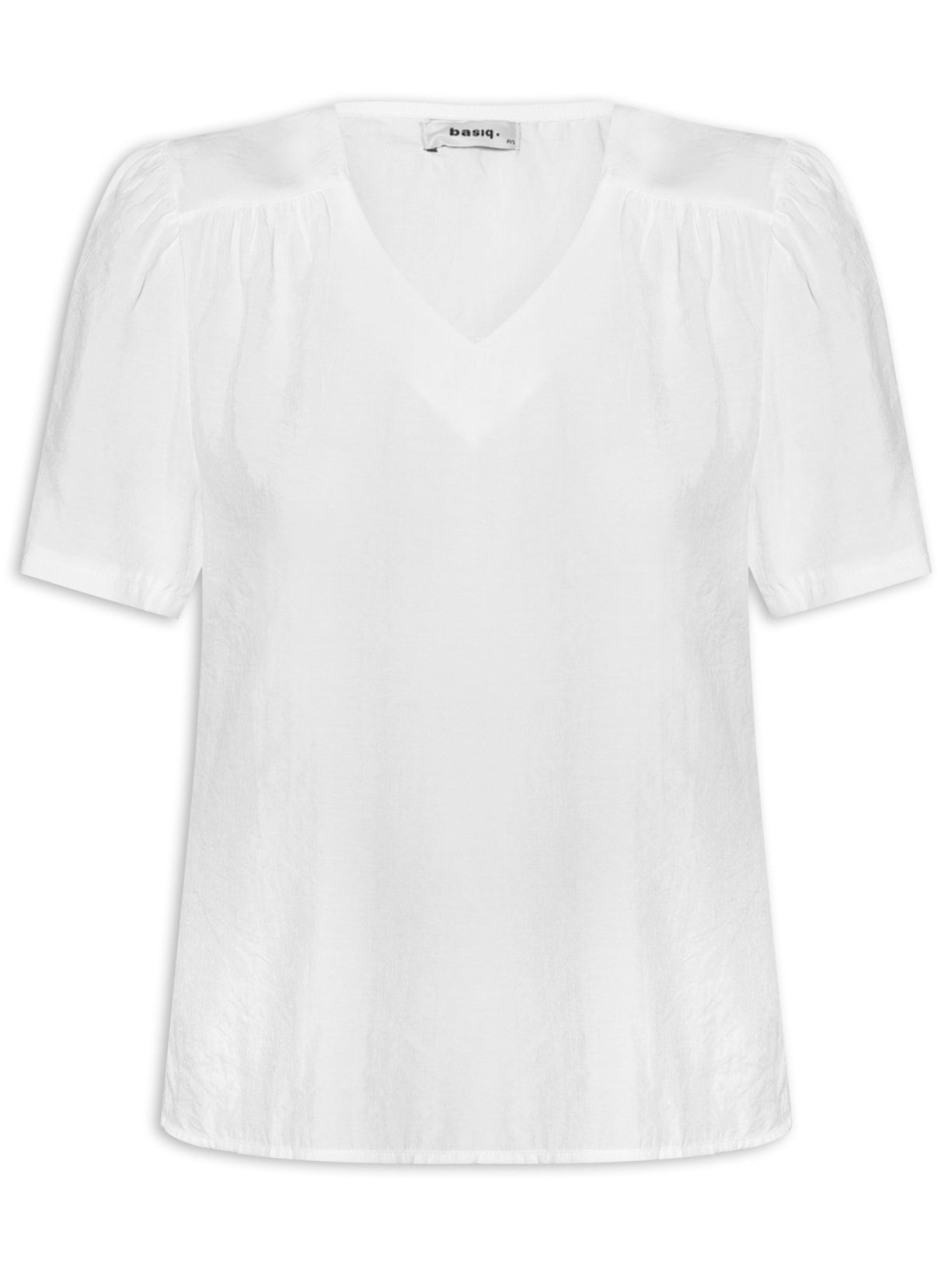 Blusa Feminina Evasê Decote V - Branco