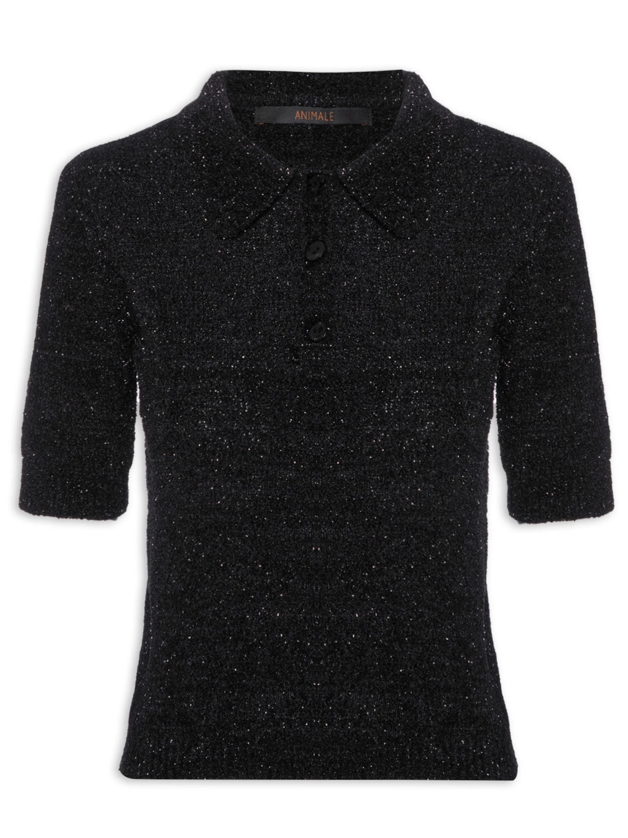 Blusa Feminina Fancy Paetê Tricot - Preto