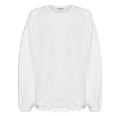 Blusa Feminina Favi Manga Longa - Branco