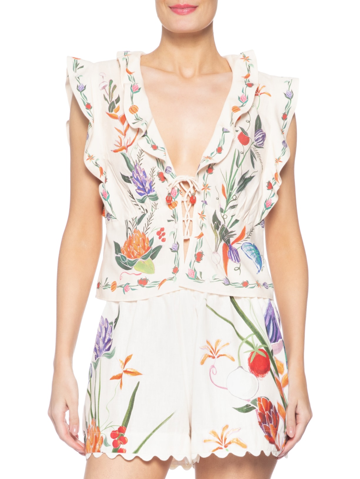 Blusa Feminina Feira De Legumes Off White Farm