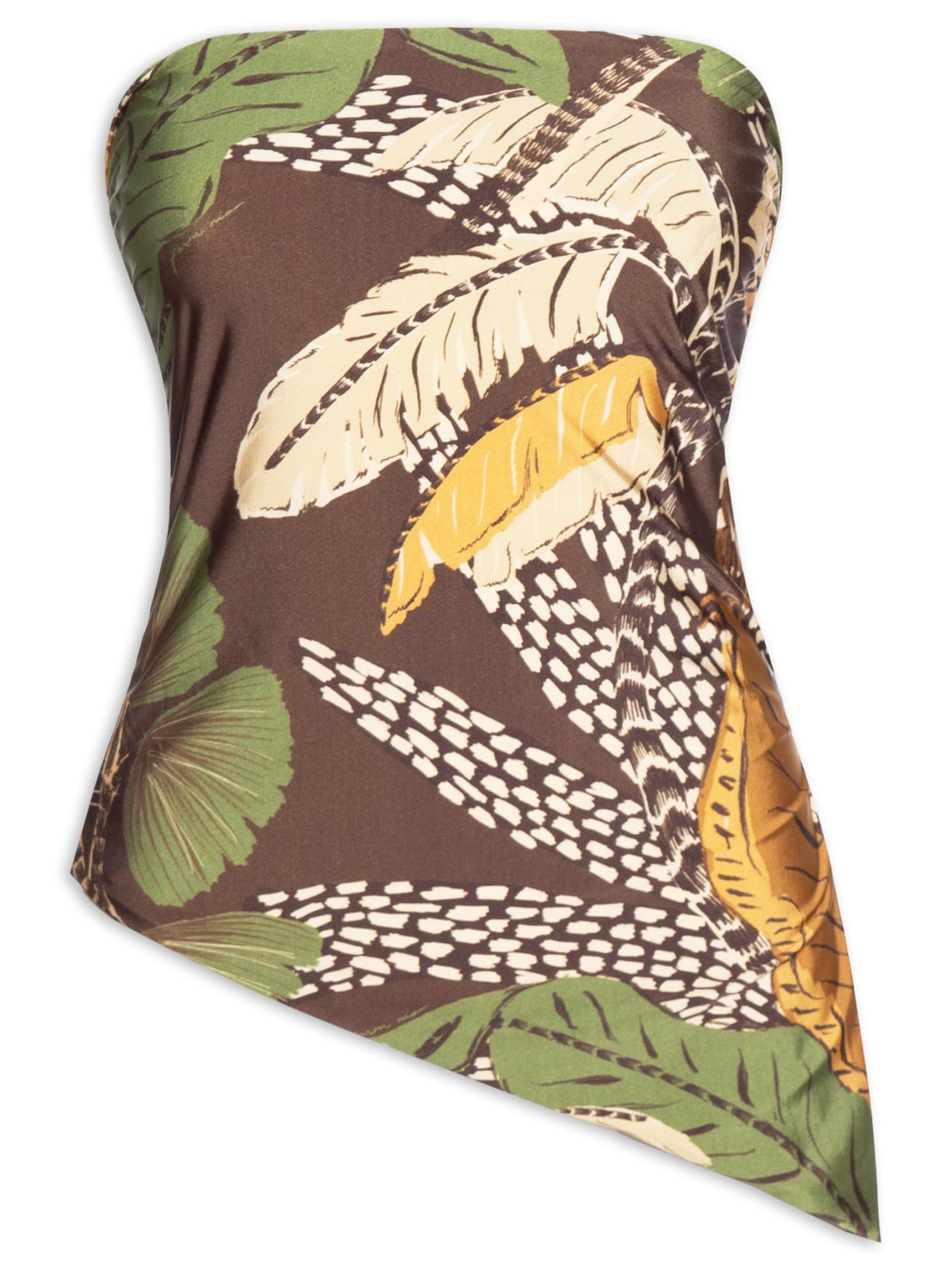 Blusa Feminina Fenda Floresta Sketch - Marrom