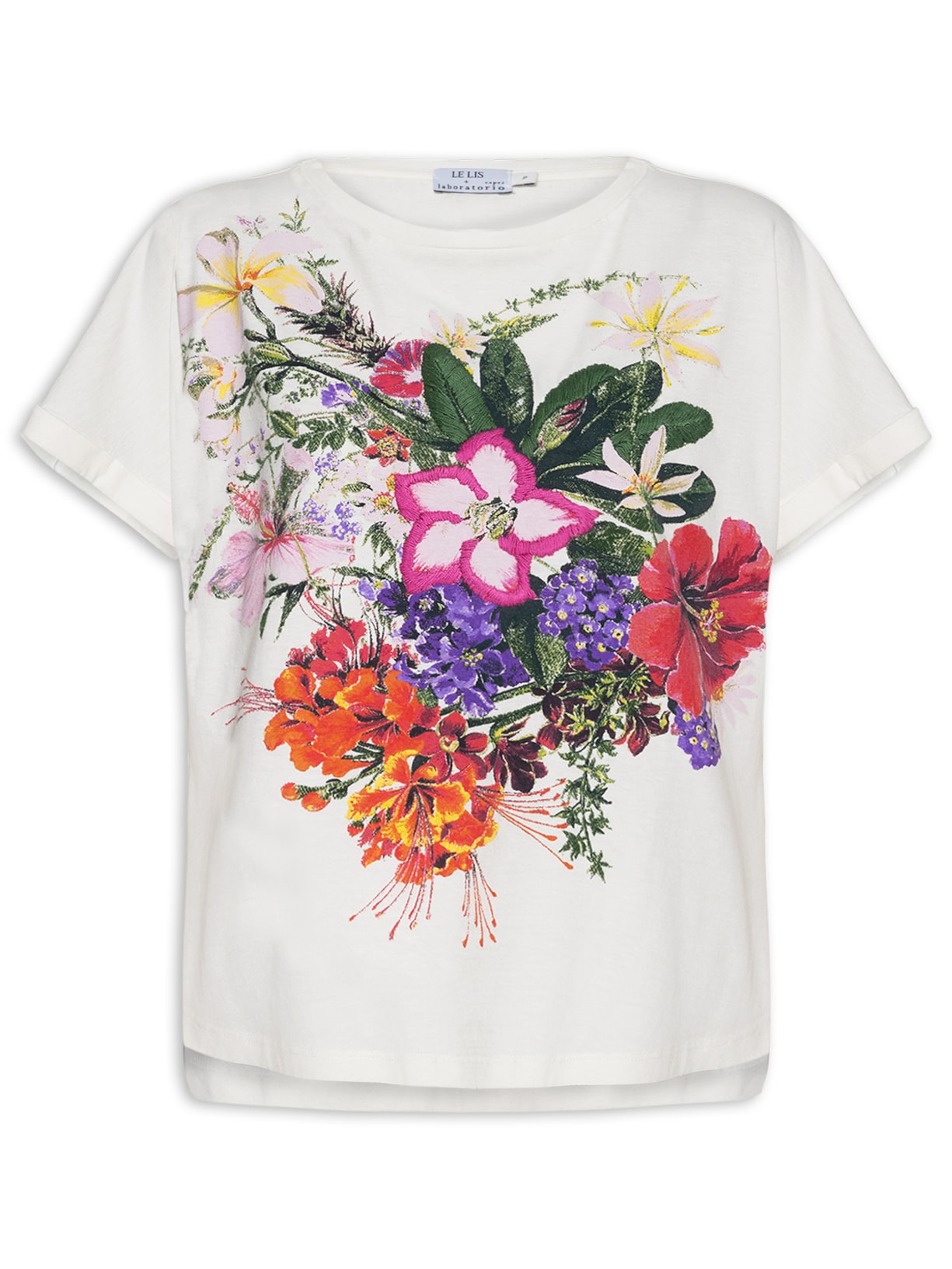 Blusa Feminina Fiori All Over - Branco