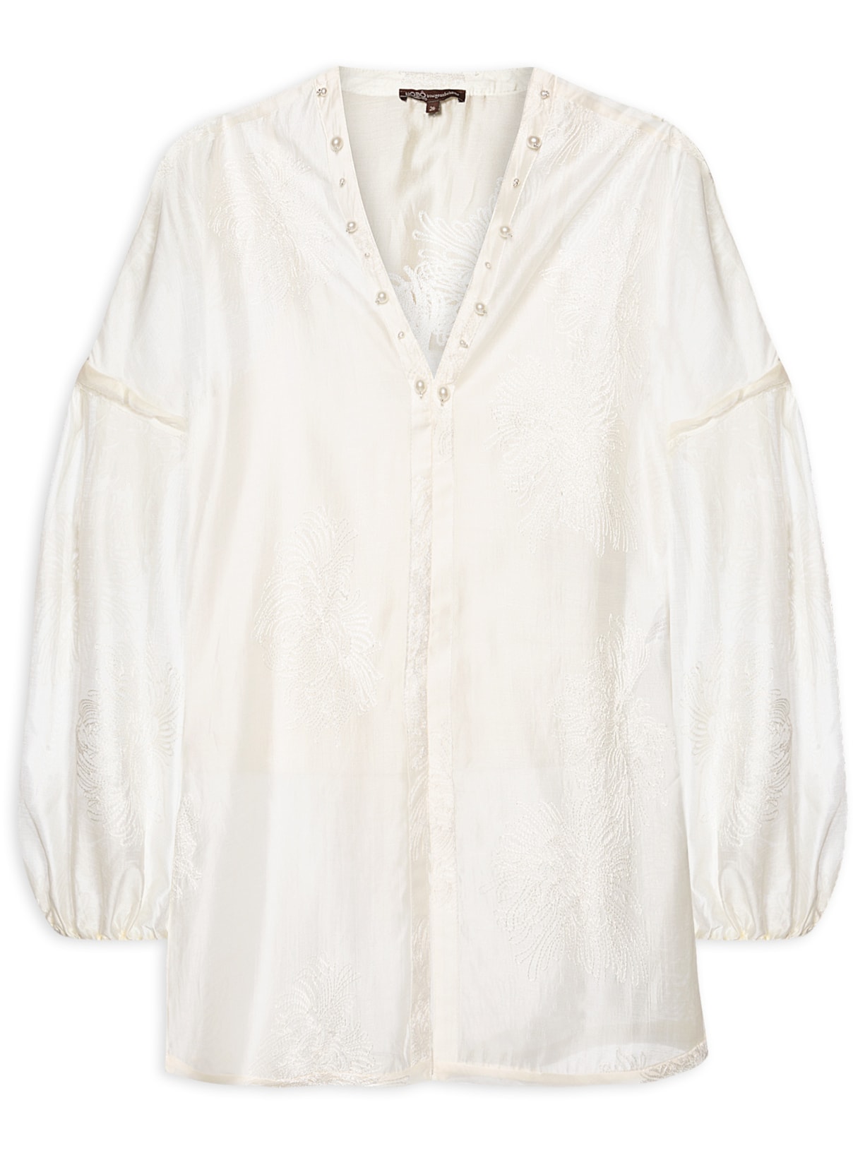 Blusa Feminina Fiori Branco Bo.bô