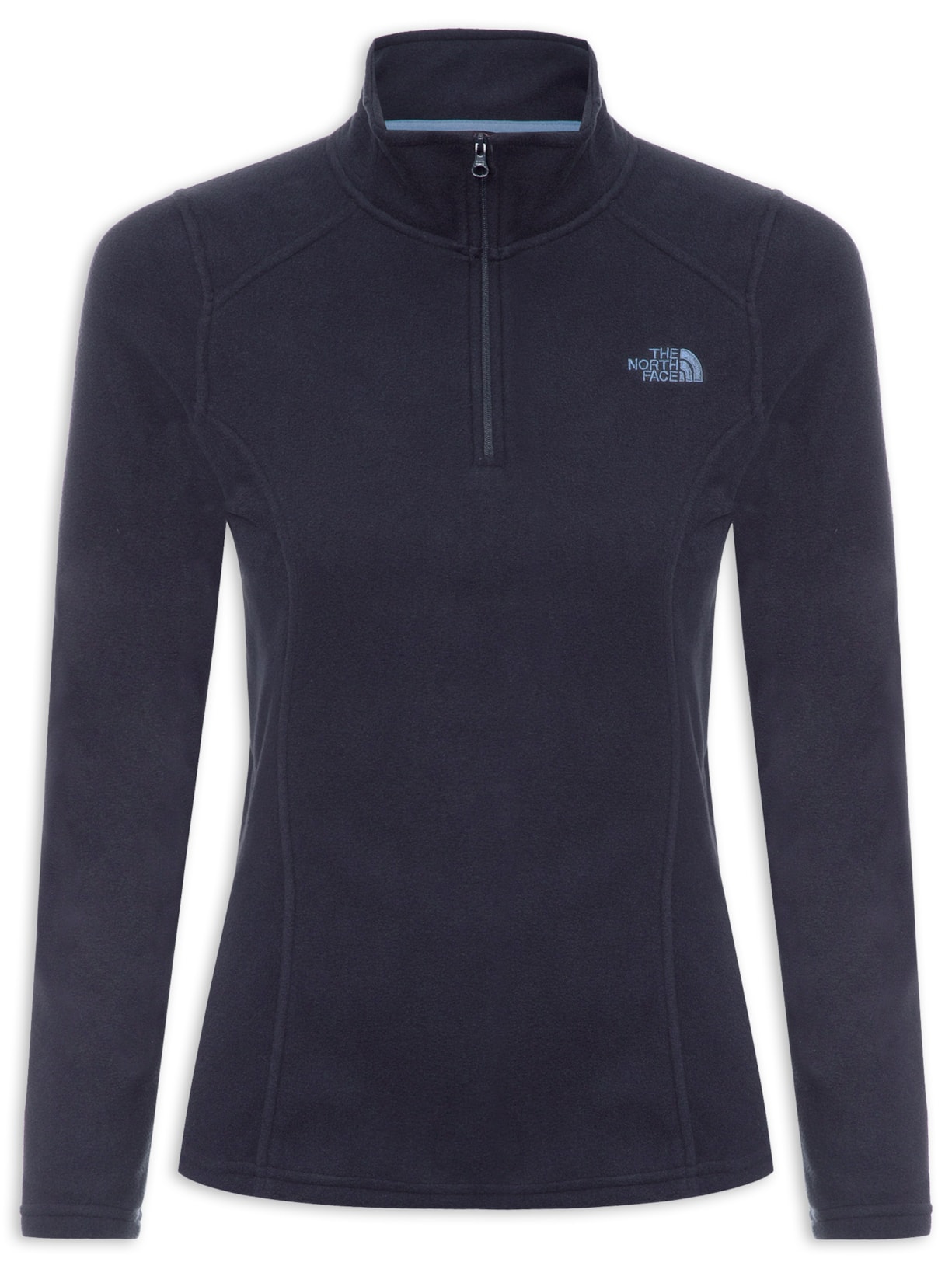 Blusa Feminina Fleece Tka 100 Glacier 1/4 Zíper - Azul