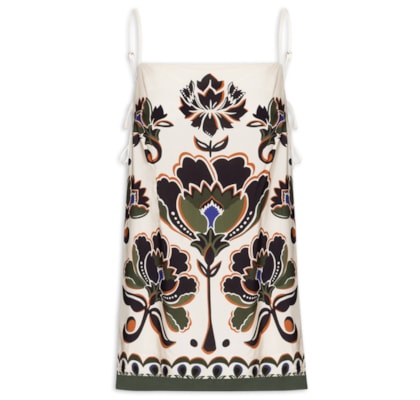 Blusa Feminina Floral Arabesque - Bege