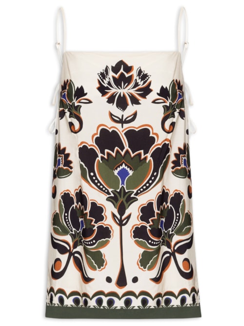 Blusa Feminina Floral Arabesque - Bege