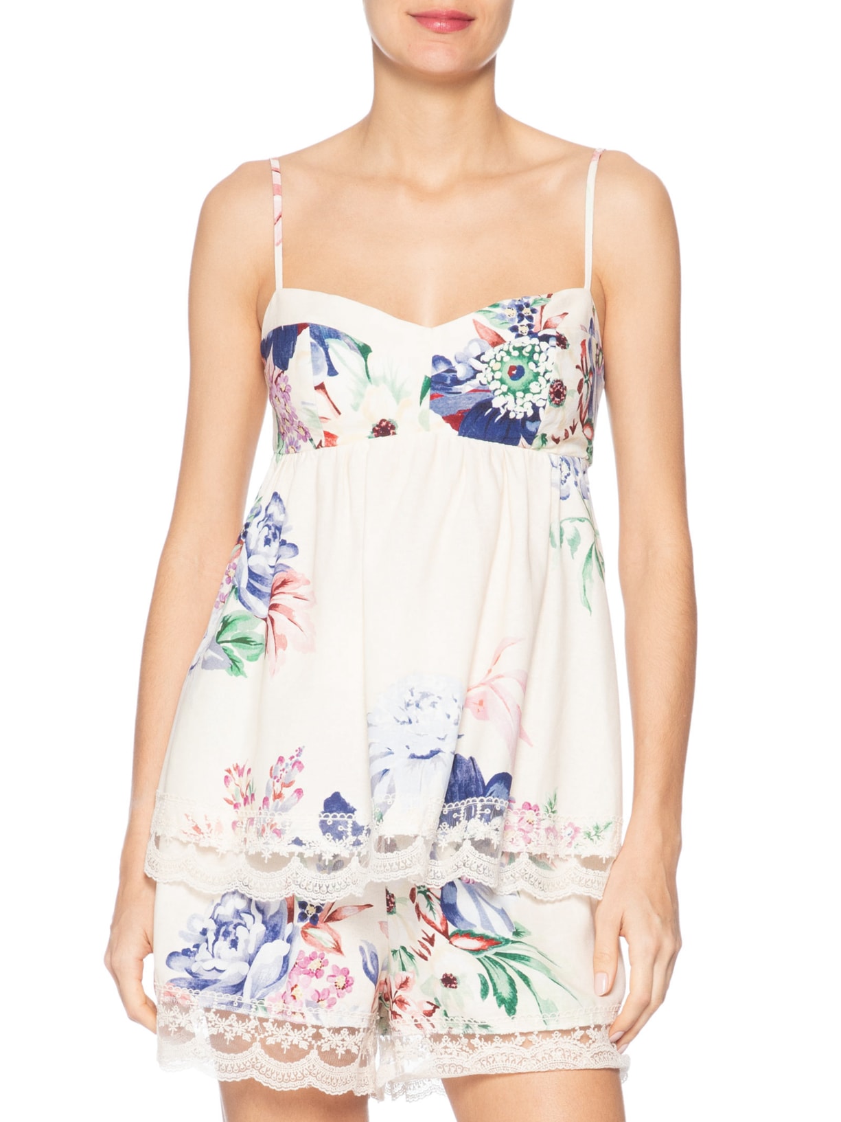 Blusa Feminina Floral Luma Off White Farm