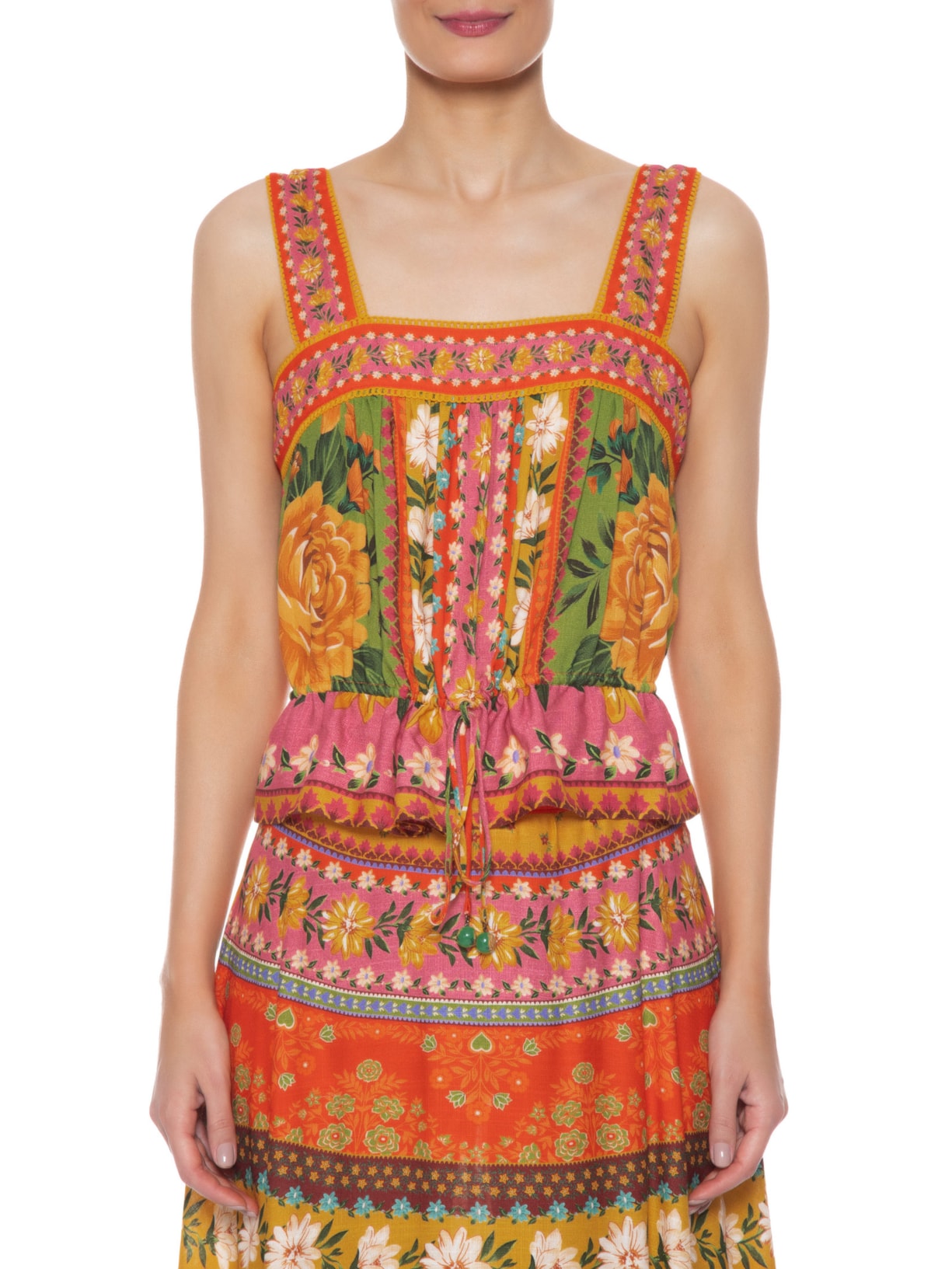 Blusa Feminina Flori Rosa Farm