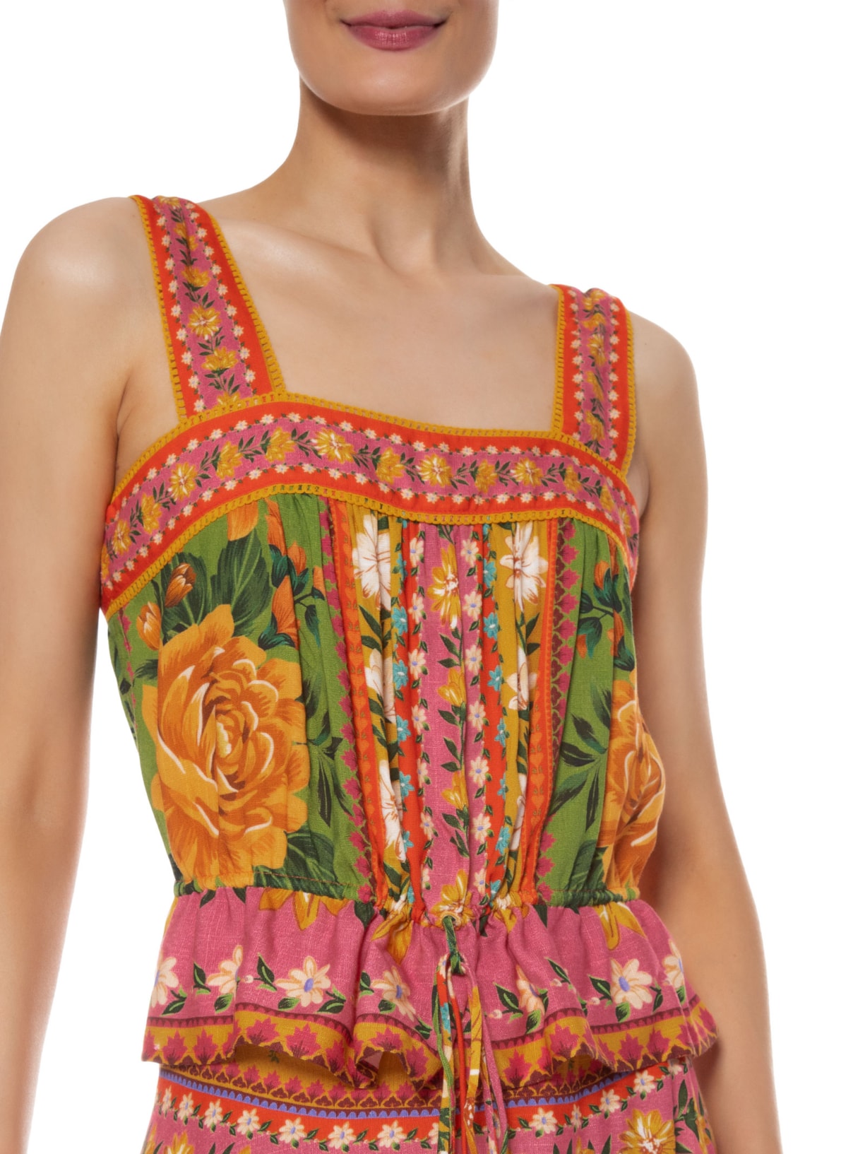 Blusa Feminina Flori Rosa Farm