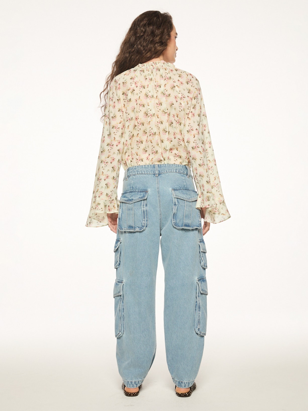 Blusa Feminina Flowers Bege Mixed