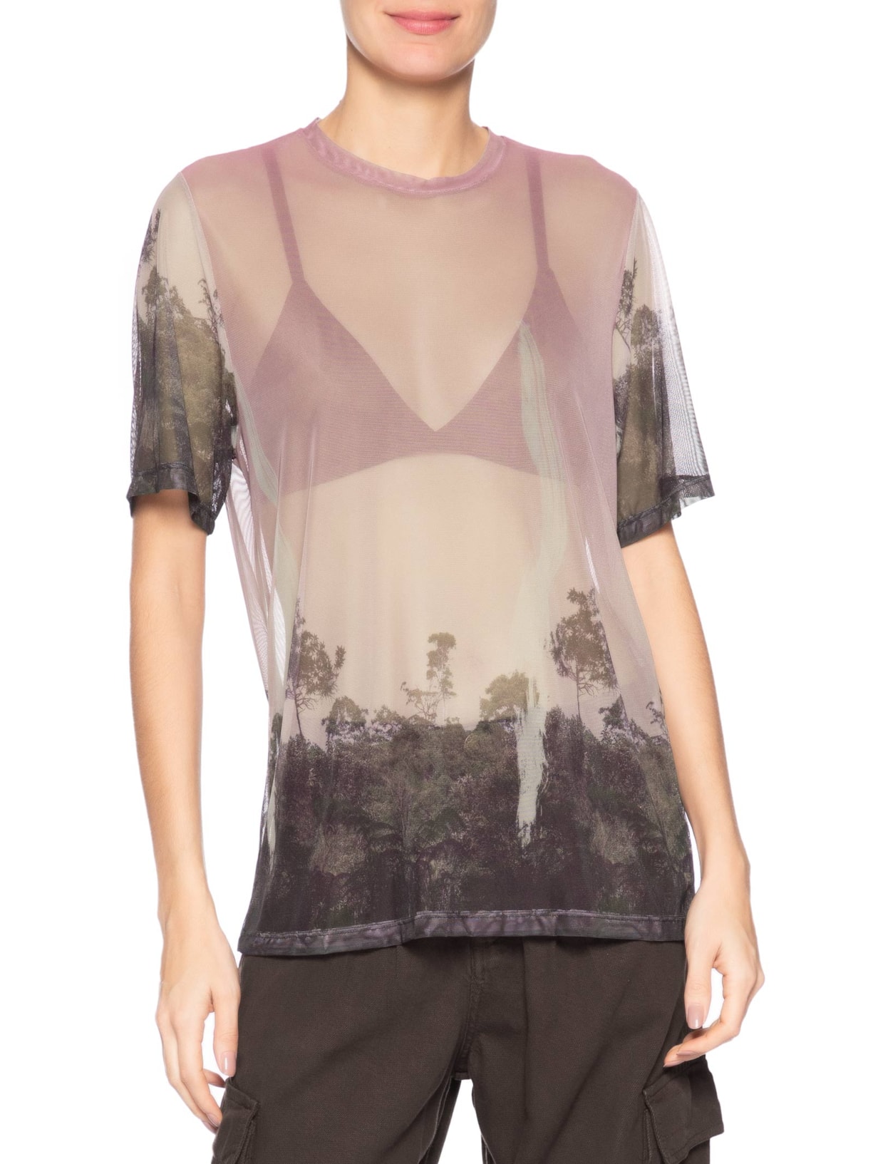 Blusa Feminina Fotográfico Selva Color Rosa Animale