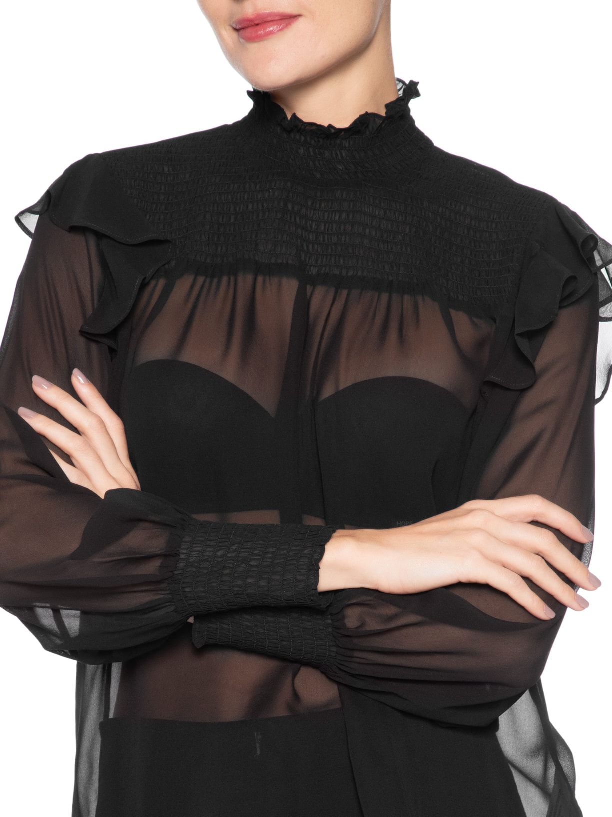 Blusa Feminina Francesca Preto Le Lis