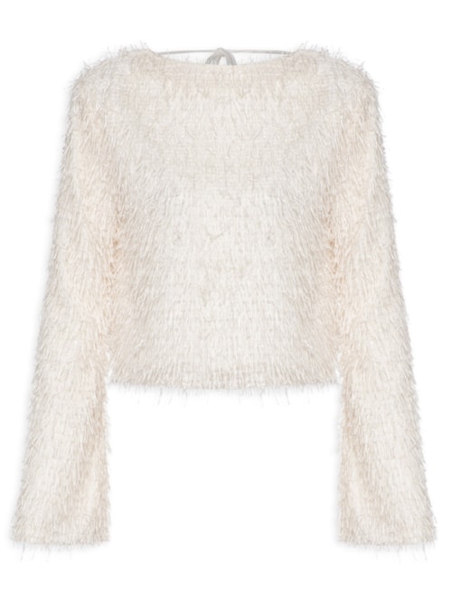 Blusa Feminina Franja Fontaine - Bege