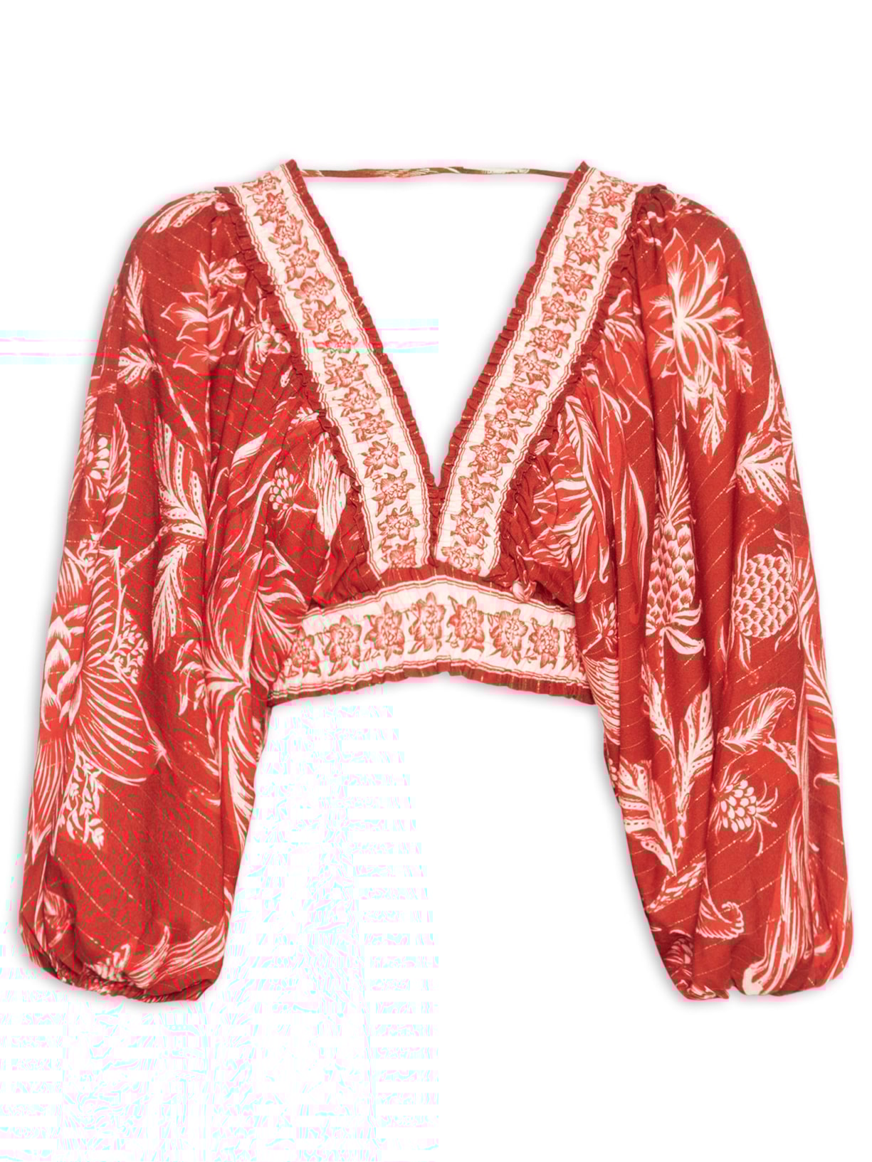 Blusa Feminina Franzida Amalfi Vermelho Farm