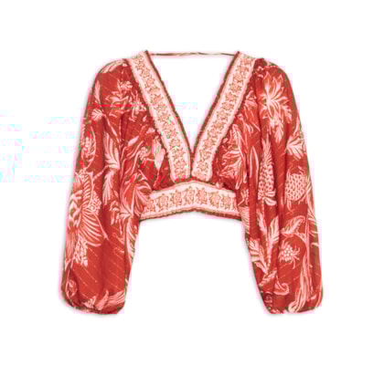 Blusa Feminina Franzida Amalfi - Vermelho