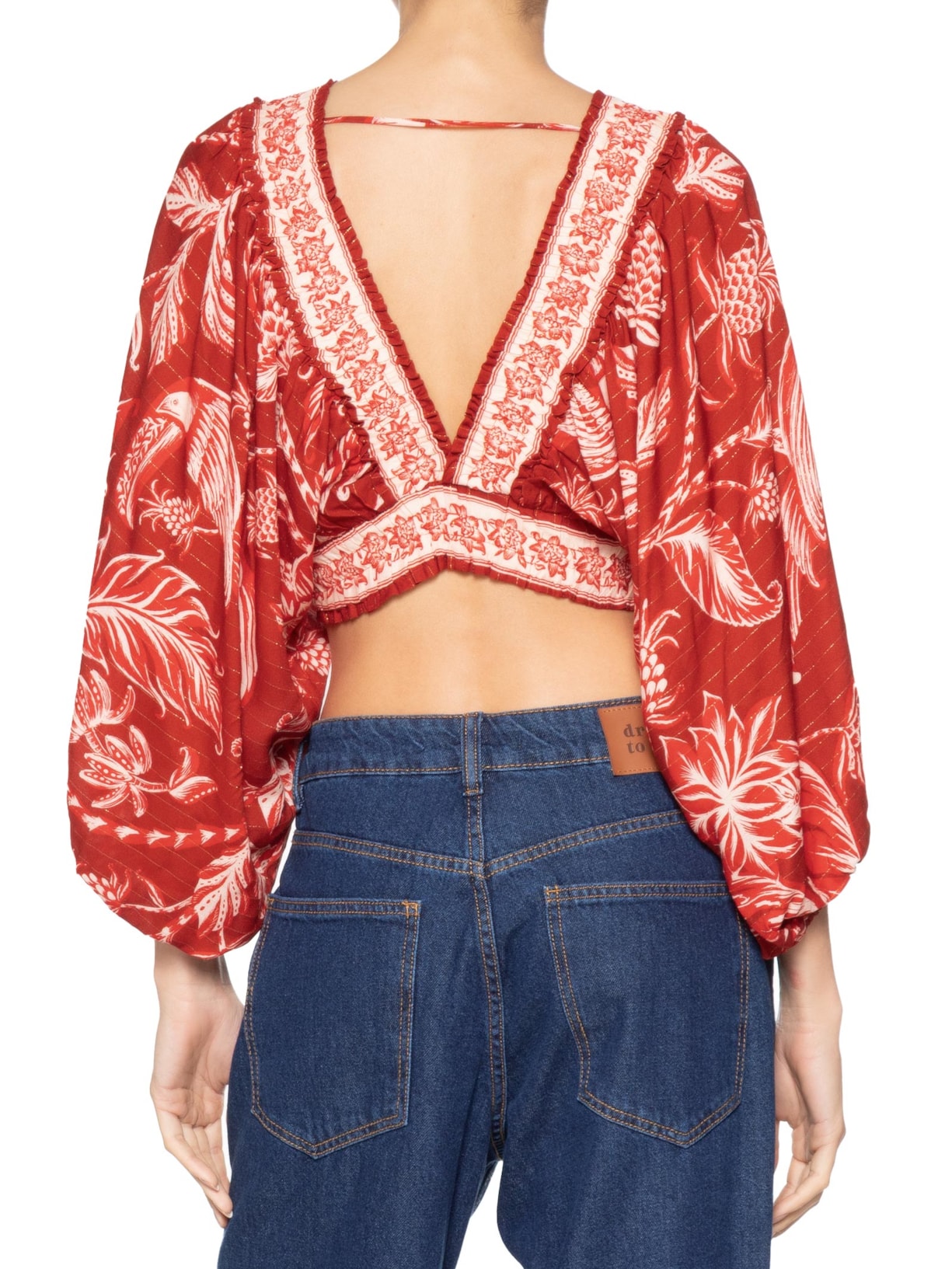 Blusa Feminina Franzida Amalfi Vermelho Farm