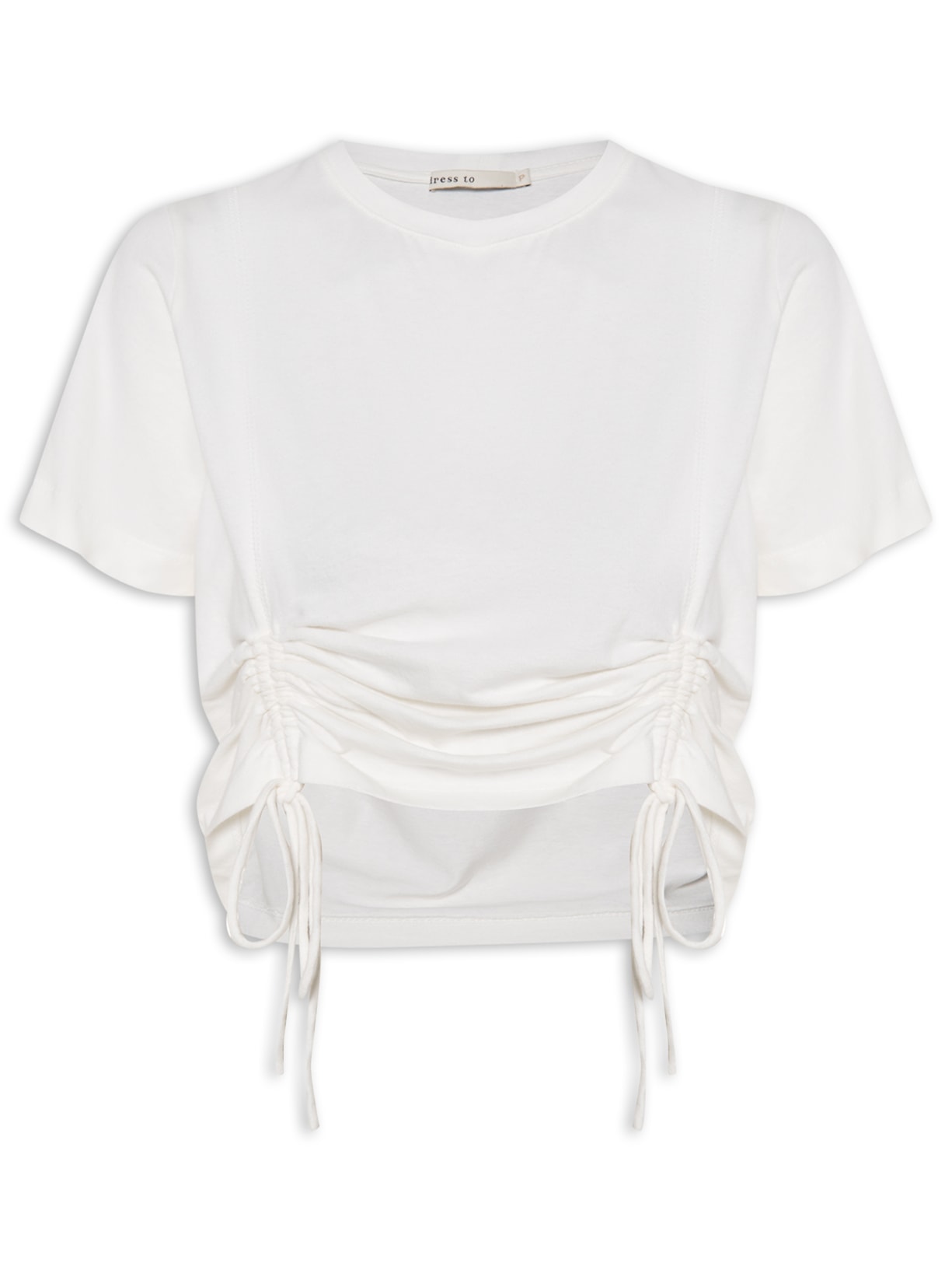Blusa Feminina Franzido Frente - Off White