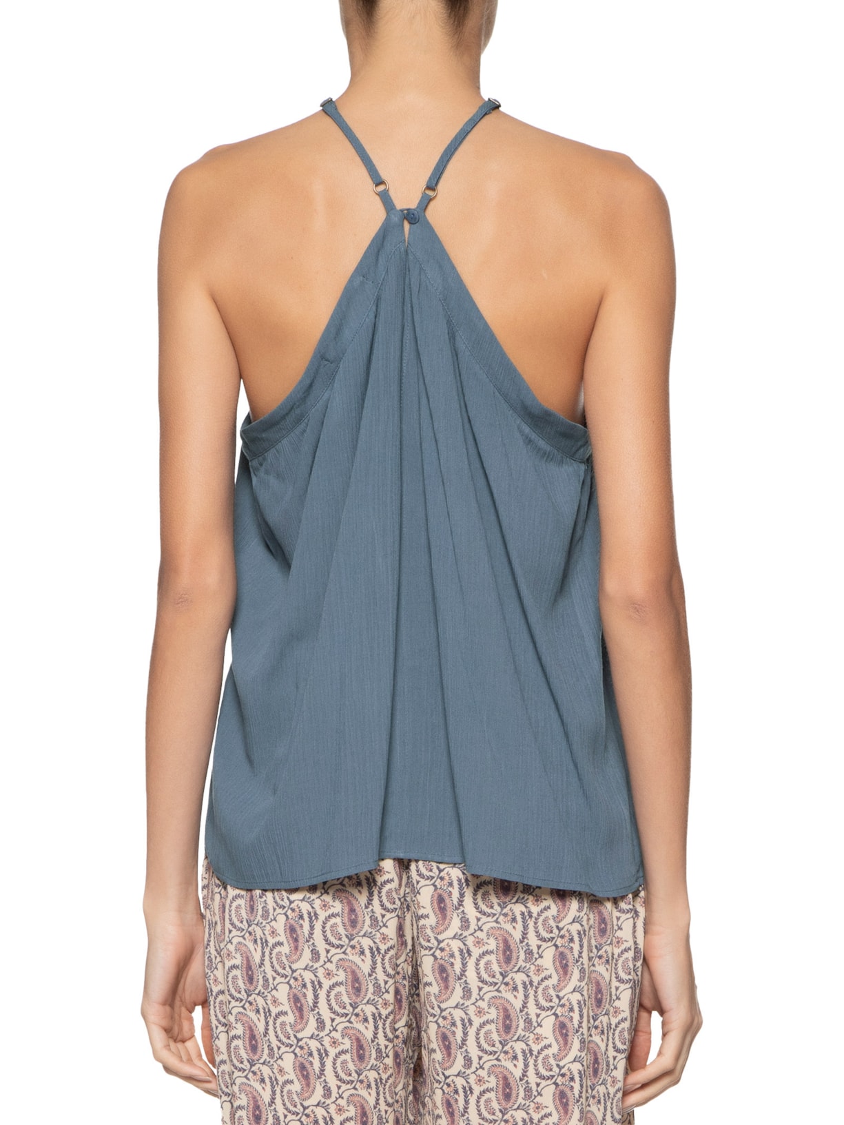 Blusa Feminina Frente Única Azul Maria Filó