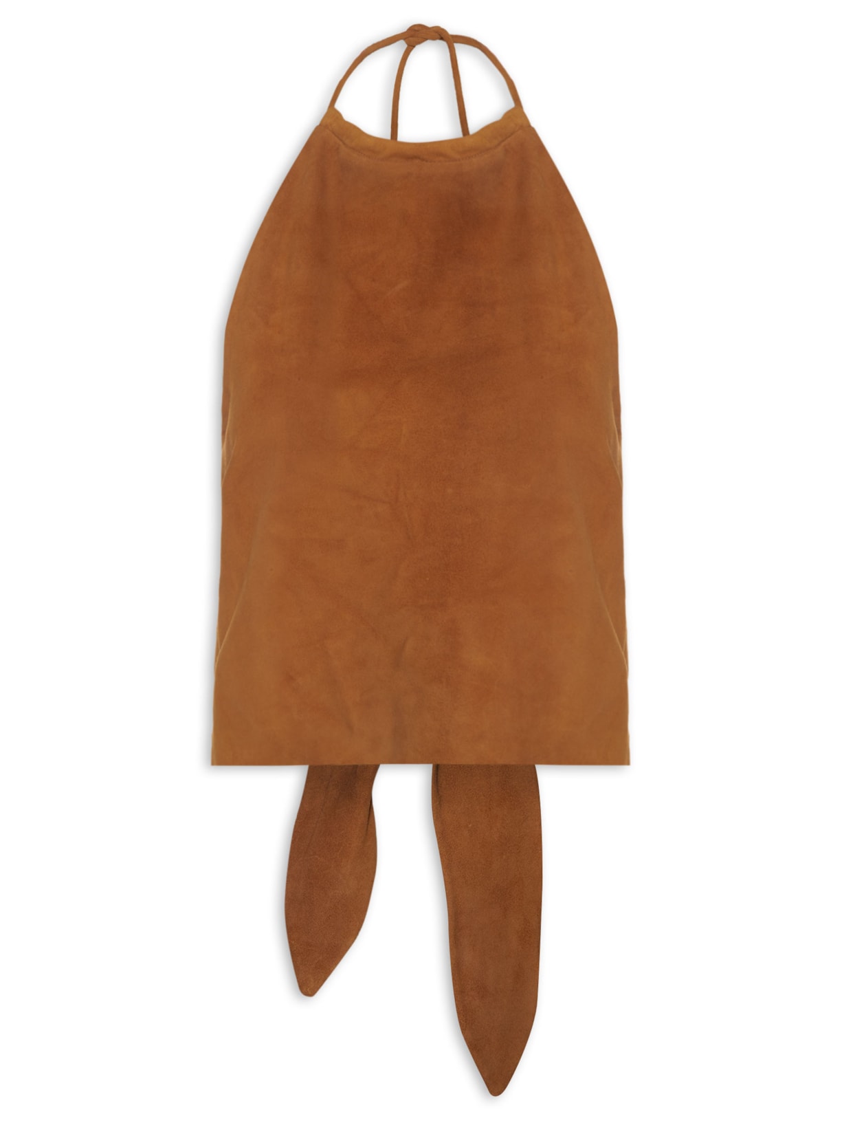 Blusa Feminina Frente Única Chamois Nó - Marrom