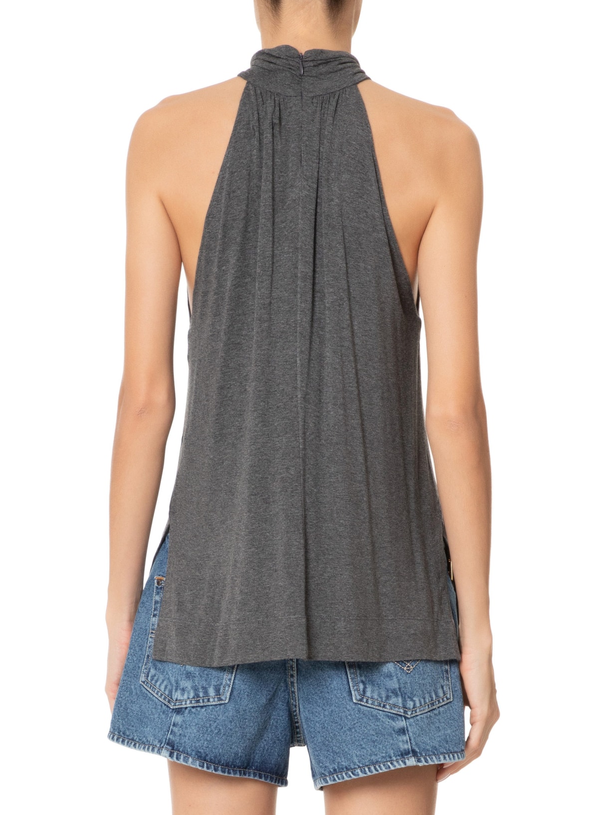 Blusa Feminina Frente Única Cinza Animale