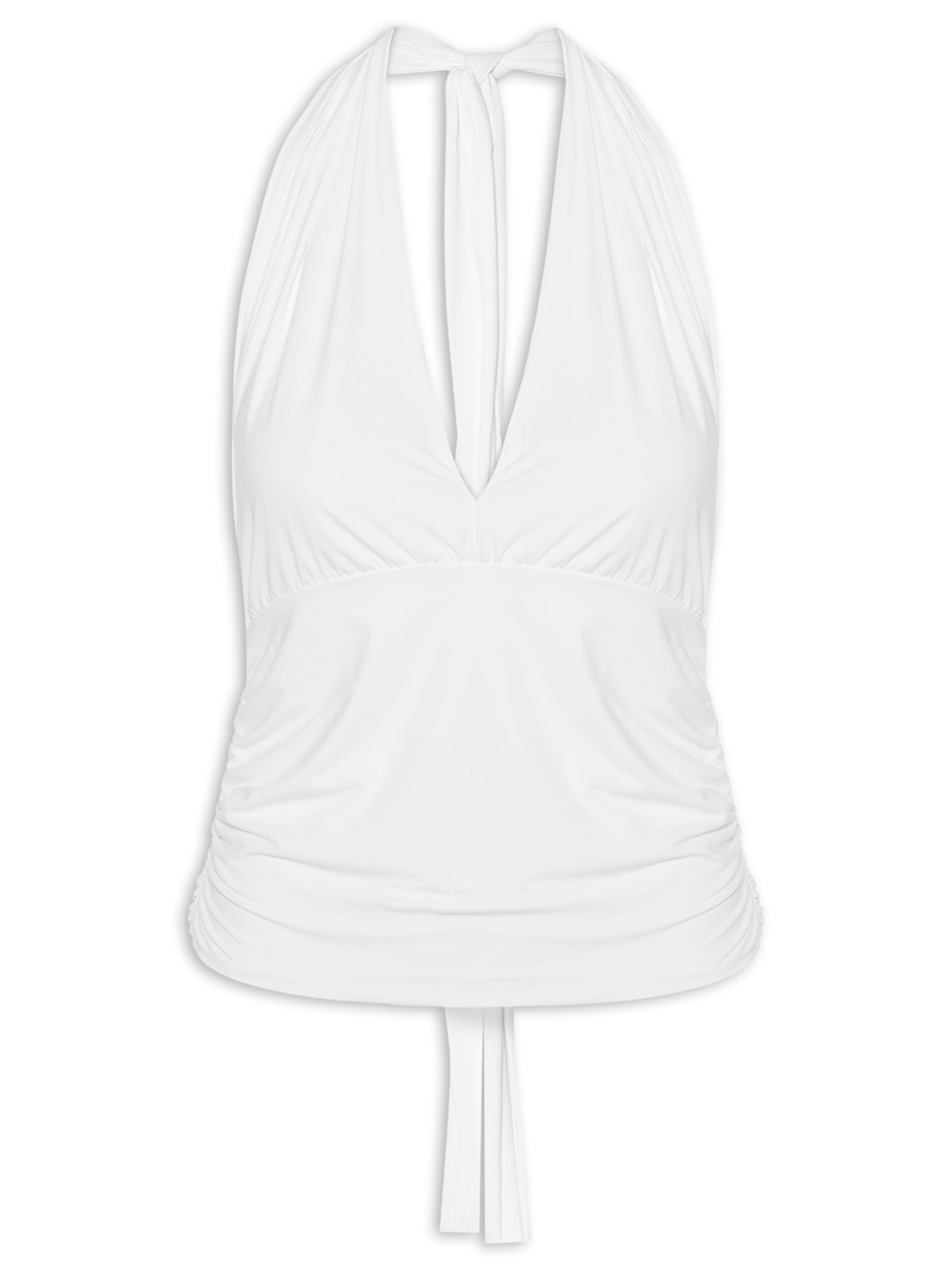 Blusa Feminina Frente Única Em Poliamida – Branco