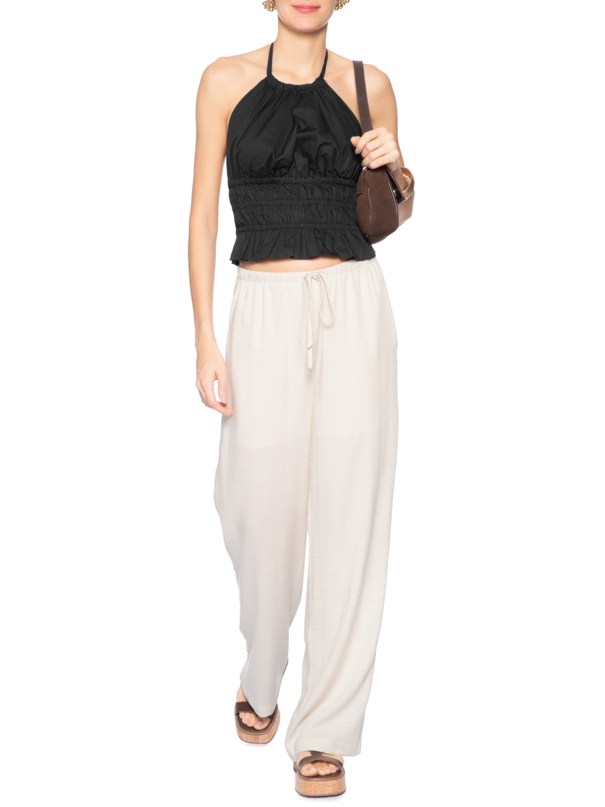 Blusa Feminina Frente Única Preto Market 33