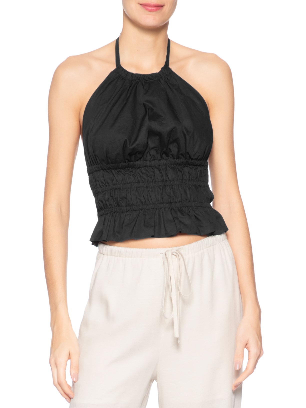 Blusa Feminina Frente Única Preto Market 33