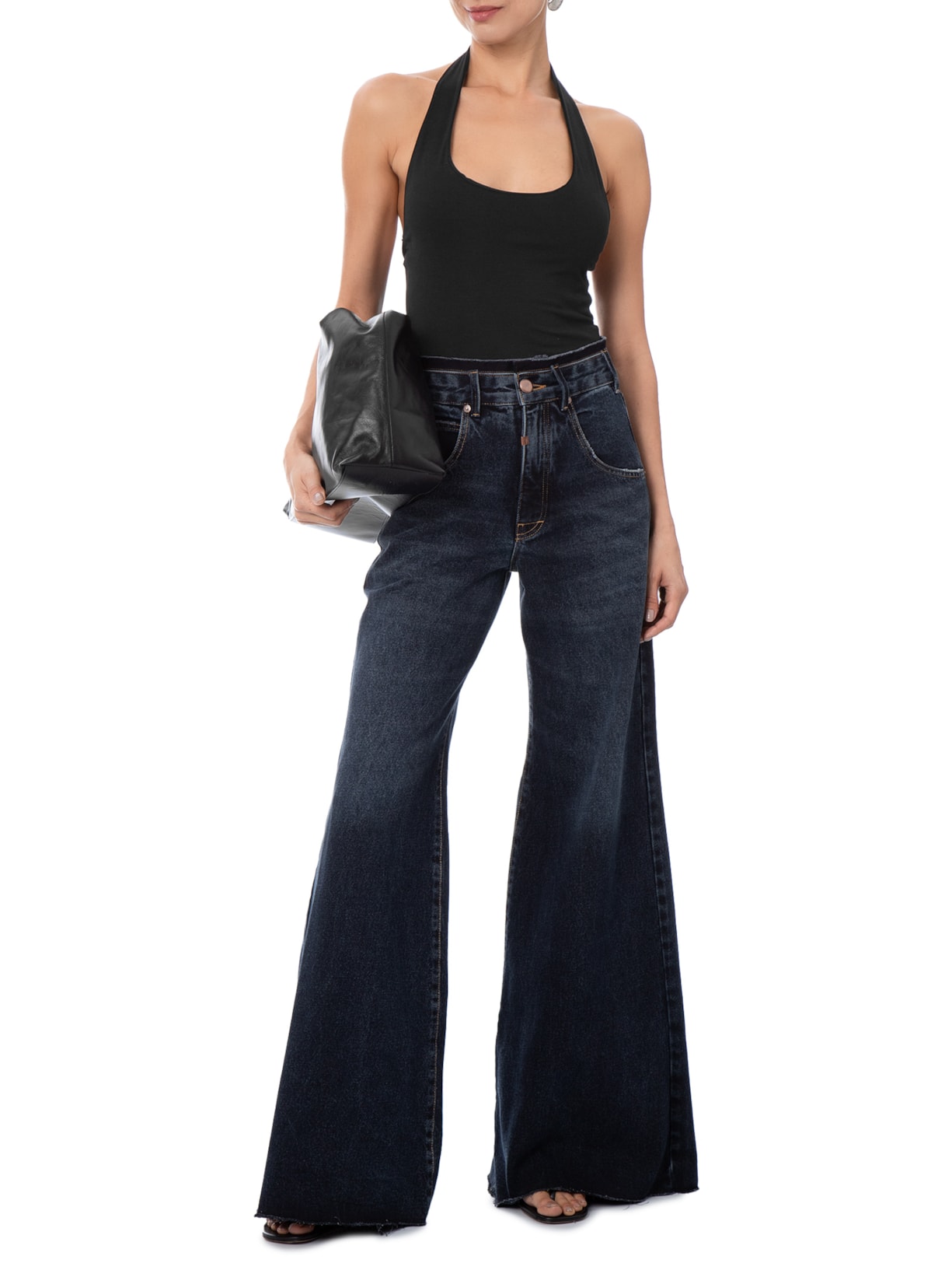 Blusa Feminina Frente Única Stella Basic Preto Animale