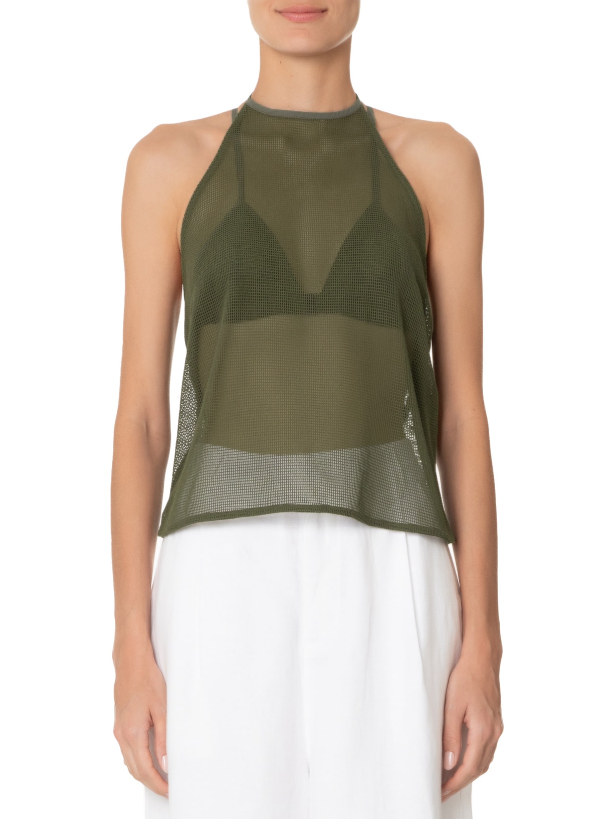 Blusa Feminina Frente Única Tela Verde Osklen