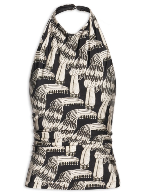 Blusa feminina Frente Única Tucanário - Preto